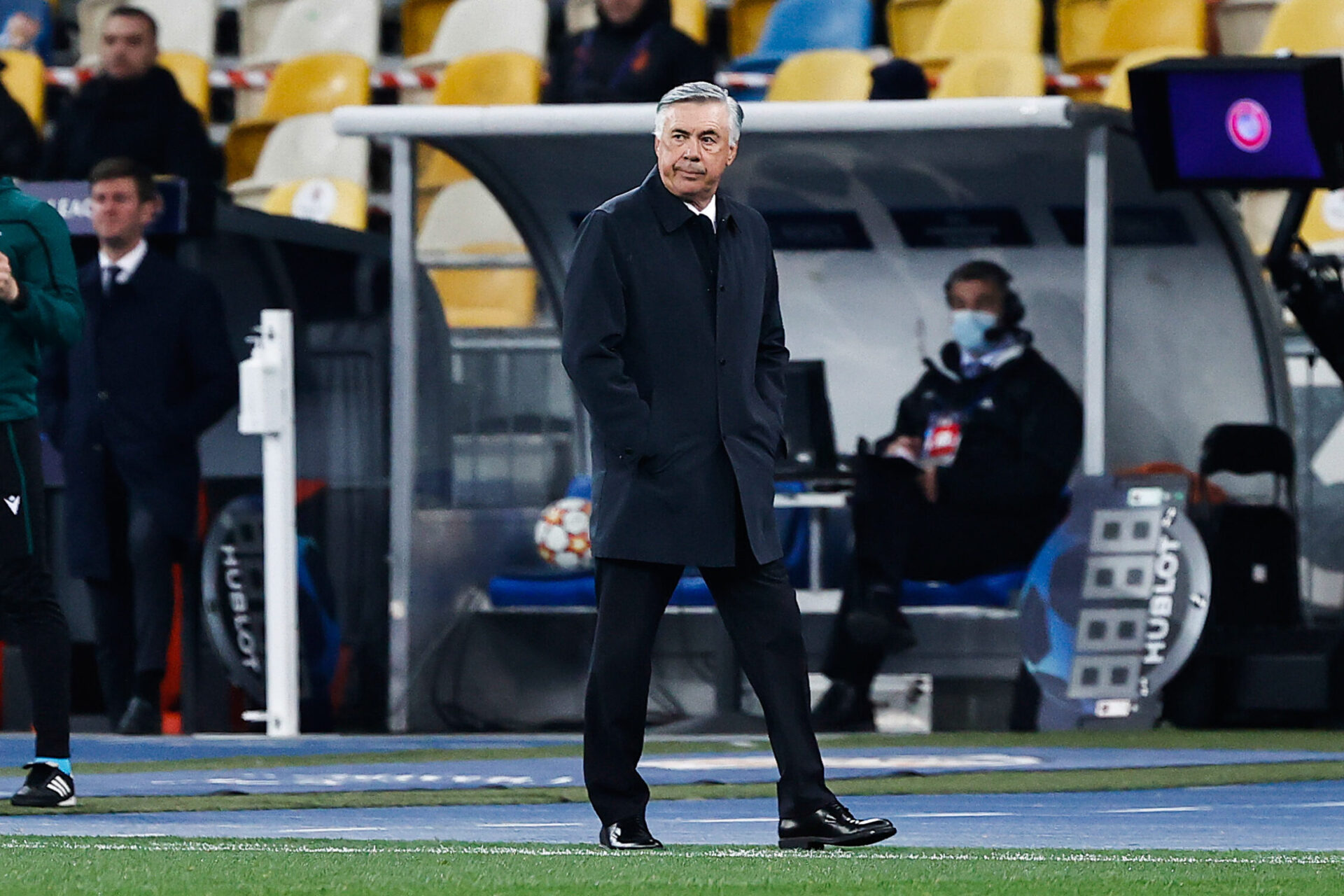 Carlo Ancelotti sur le banc du Real Madrid (iconsport)