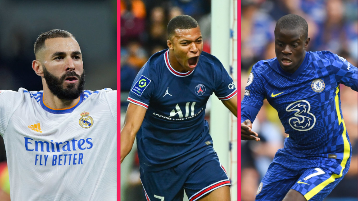 Karim Benzema, Kylian Mbappé et N'Golo Kanté sont les trois Français présents dans les 30 nommés pour le Ballon d'Or 2021. Icon SPort