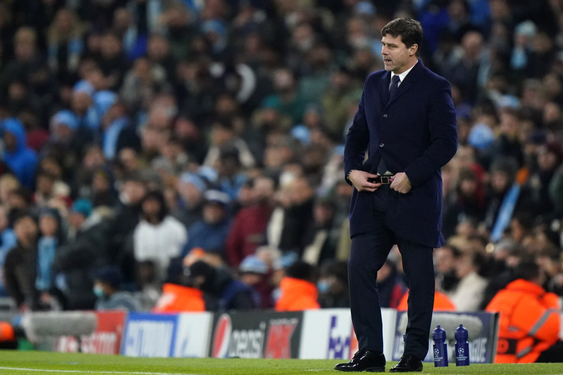 Mauricio Pochettino, l'entraîneur du PSG, est convoité par Manchester United. Icon Sport