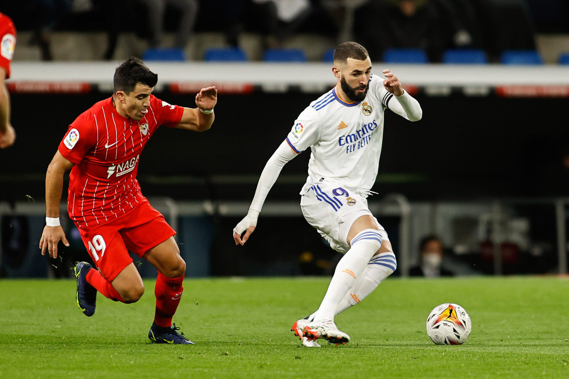 Karim Benzema a inscrit son 361ème but en club face à Séville ce dimanche (iconsport) Karim Benzema a inscrit son 361ème but en club face à Séville ce dimanche (iconsport)