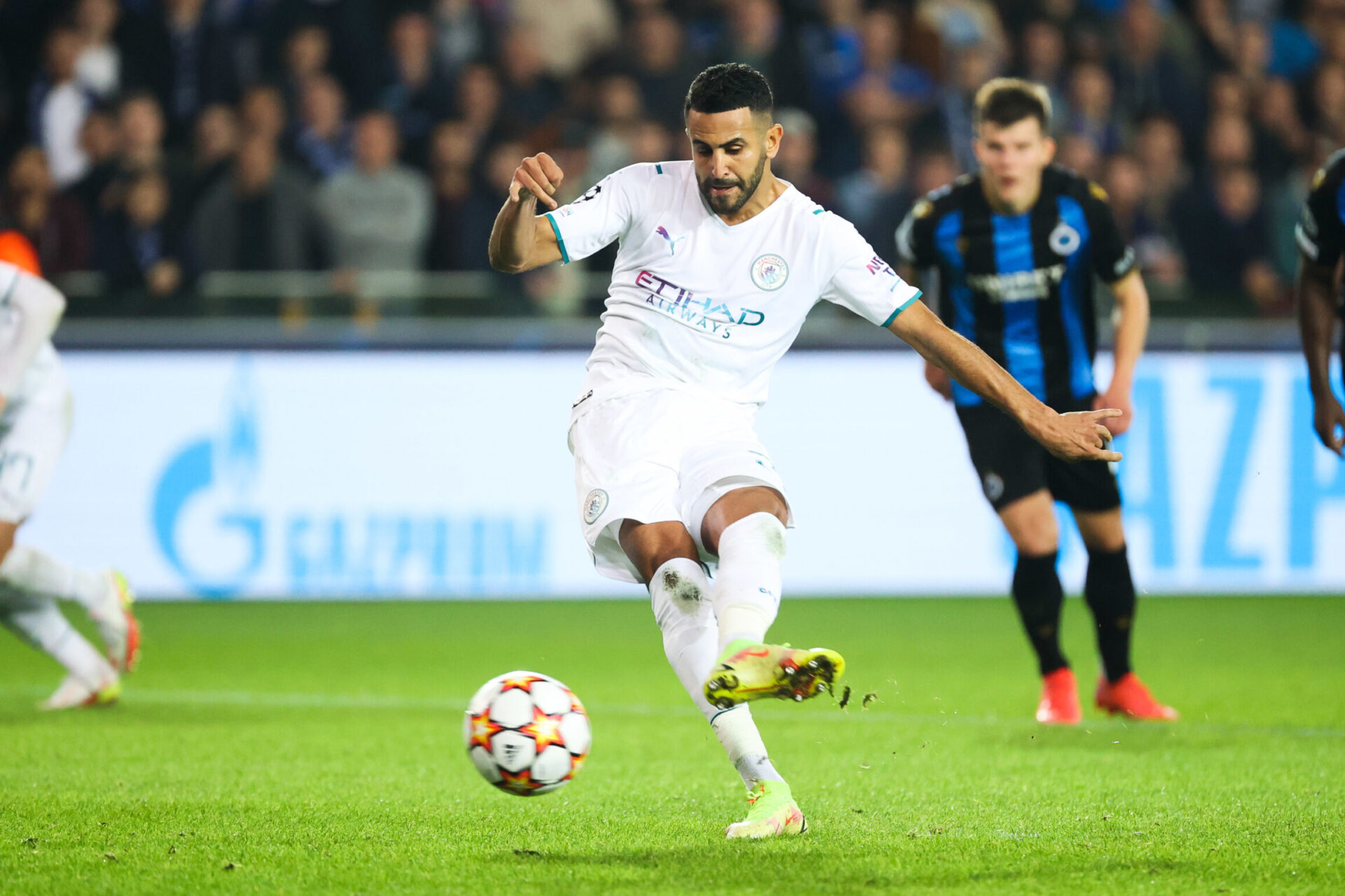 Buteur face à Bruges en Ligue des champions, Riyad Mahrez n'a pas joué la moindre minute contre Manchester United. Icon Sport