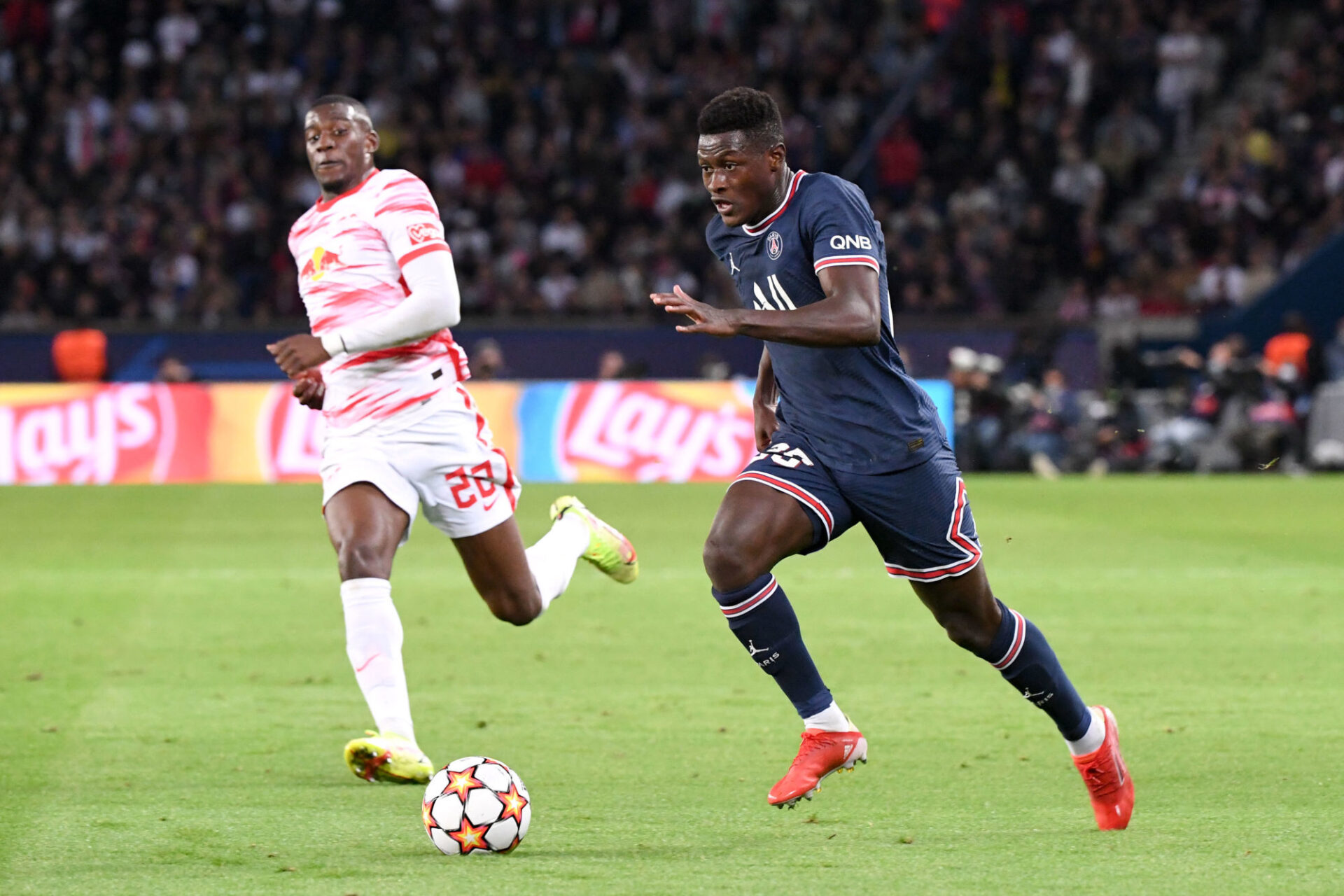 Nuno Mendes et le PSG affrontent Leipzig mercredi 3 novembre. Icon Sport Nuno Mendes et le PSG affrontent Leipzig mercredi 3 novembre. Icon Sport