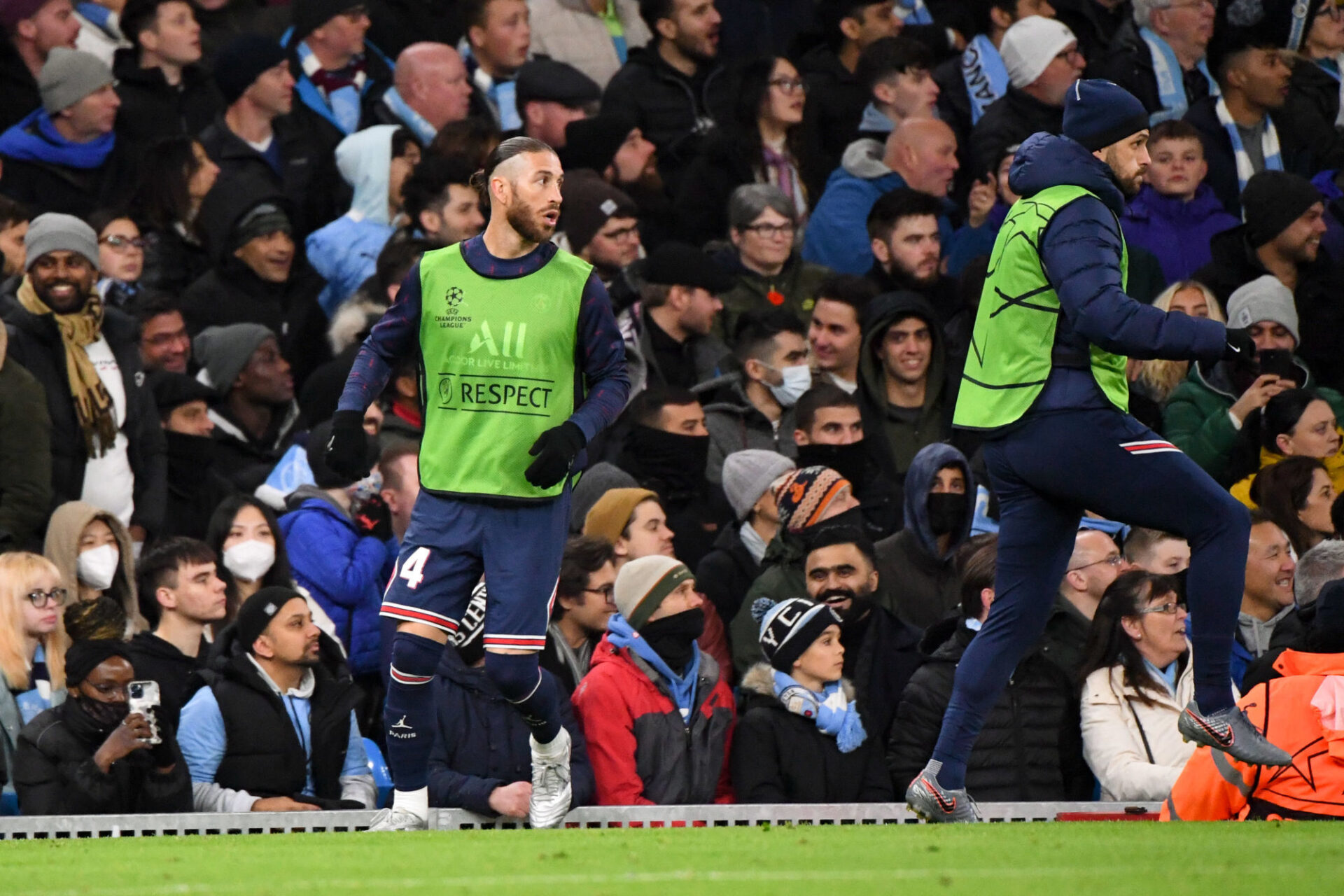 Sergio Ramos s'était échauffé face à Manchester City, mais n'était pas entré en jeu. Icon Sport Sergio Ramos s'était échauffé face à Manchester City, mais n'était pas entré en jeu. Icon Sport
