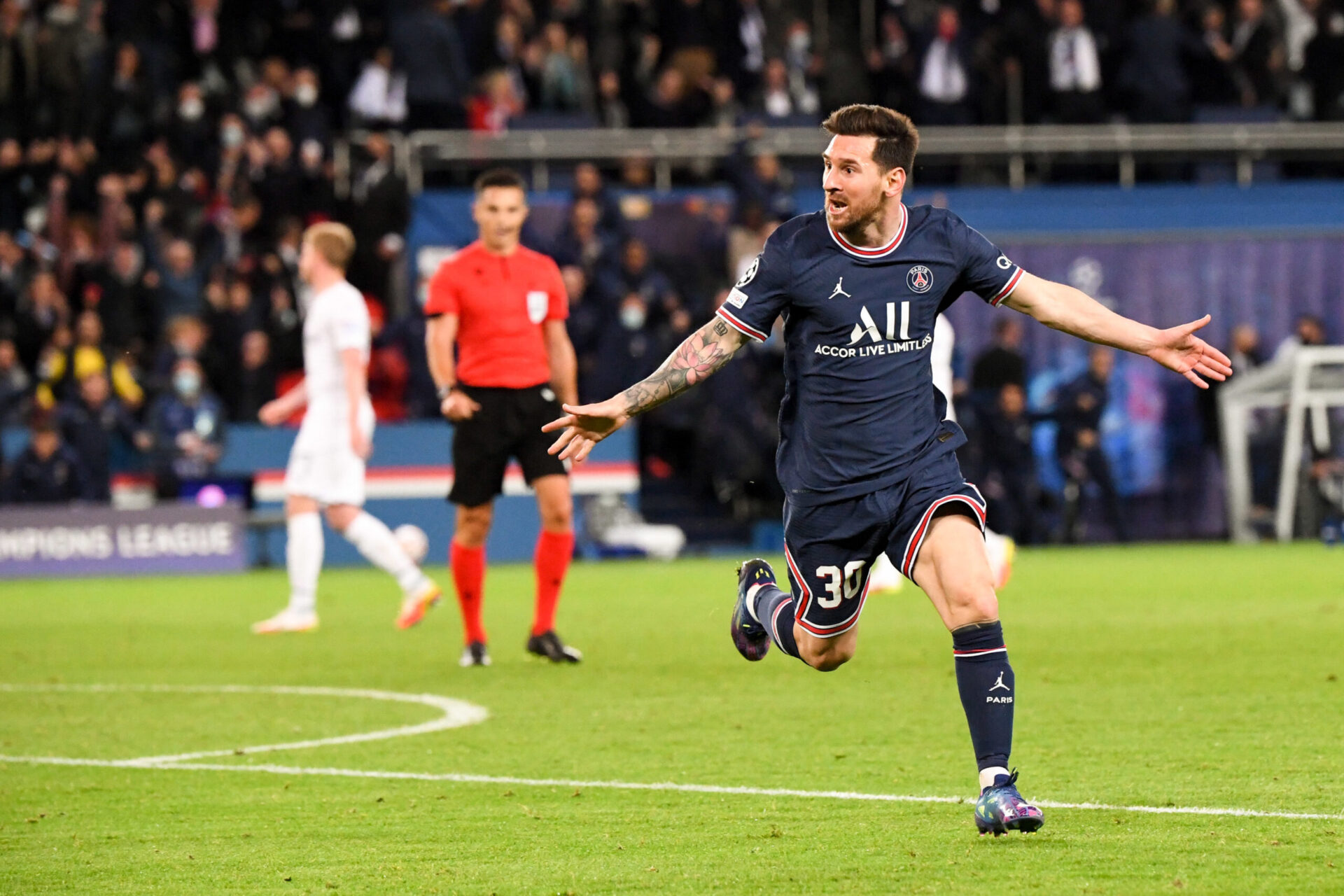 Lionel Messi a marqué le but du break lors du match aller face à Manchester City (iconsport)