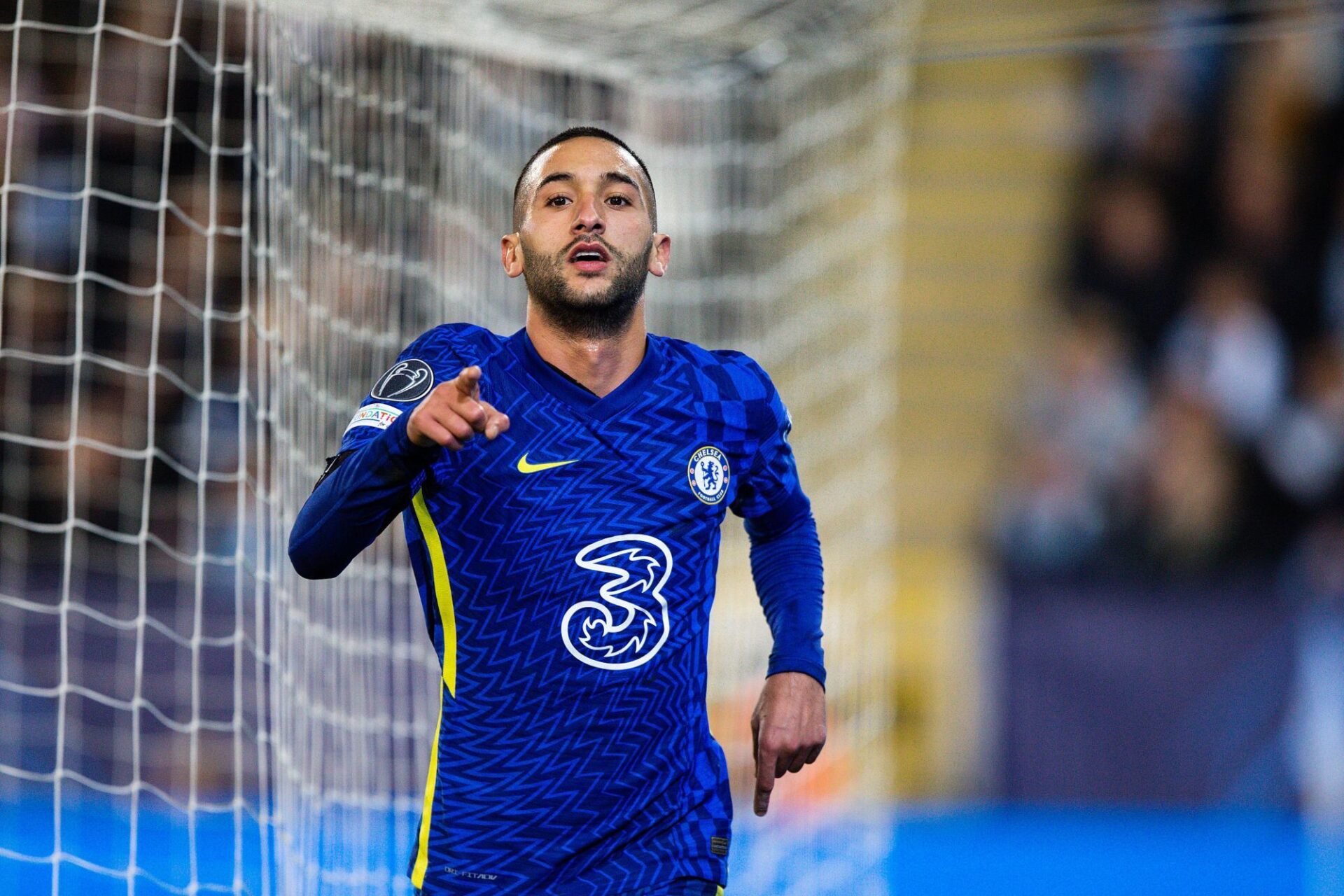 Hakim Ziyech n'est pas titulaire &agrave; Chelsea. Icon Sport