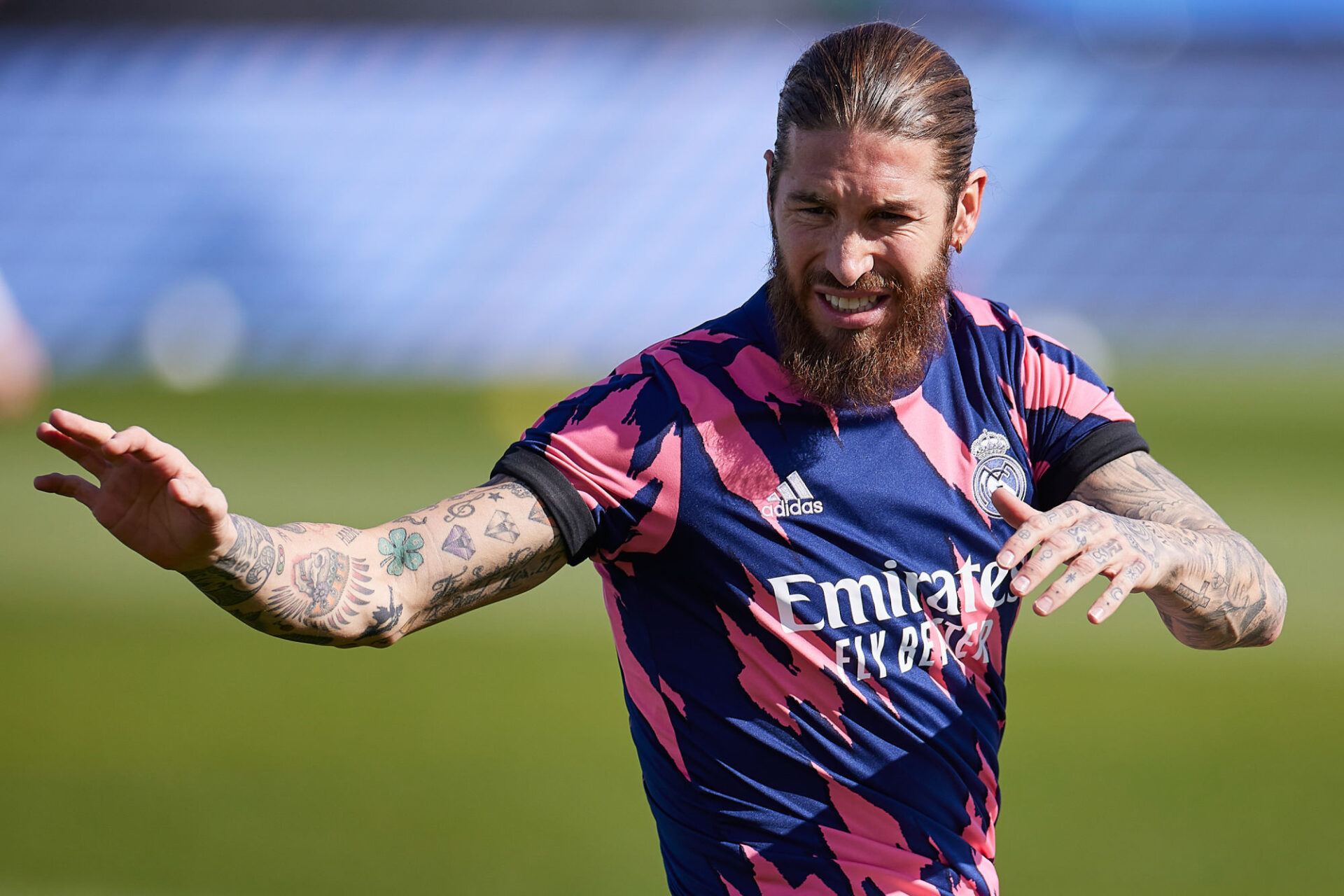 Sergio Ramos n'a toujours pas joué avec le PSG. Icon Sport