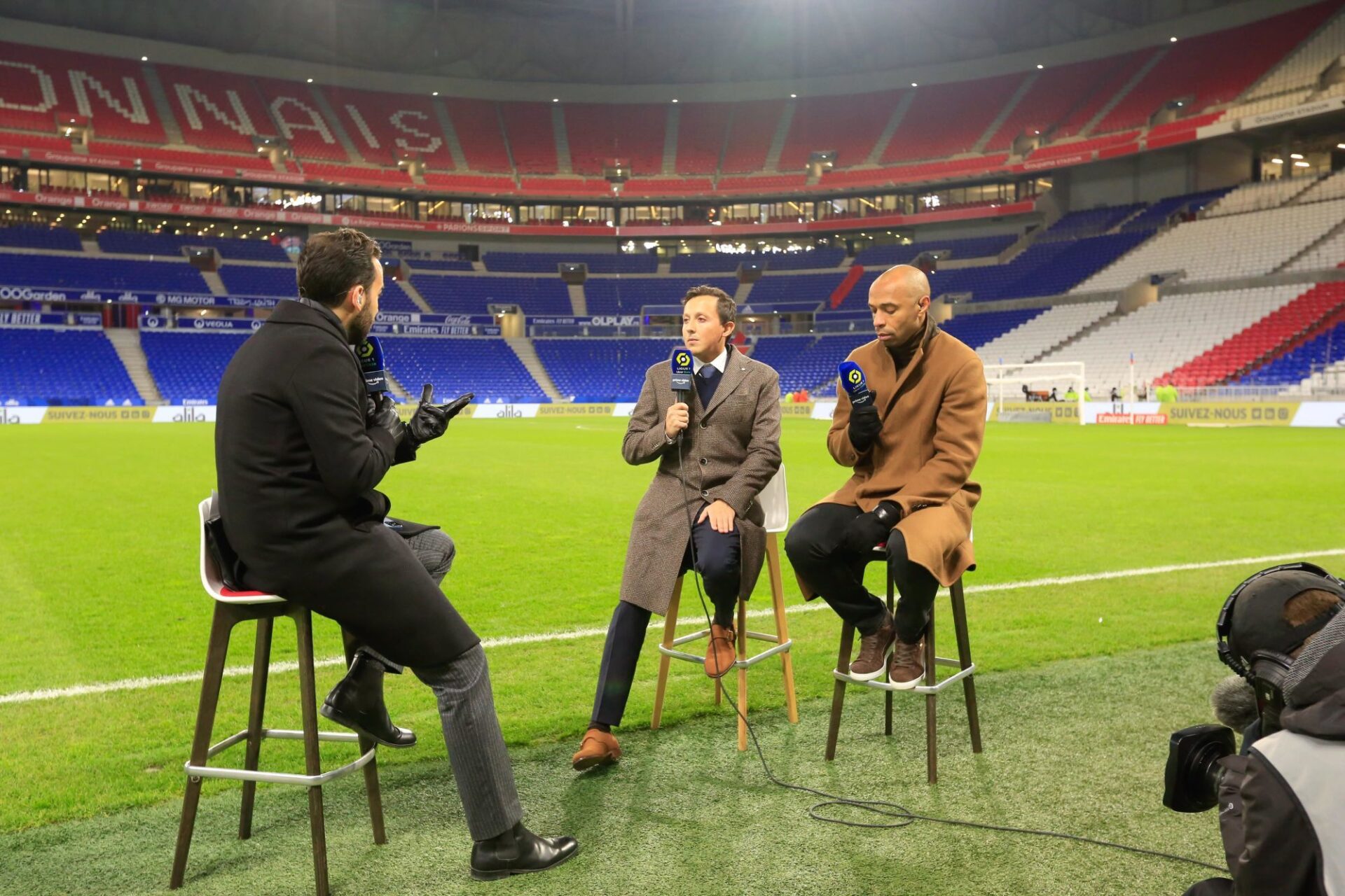 Pablo Longoria interrogé par Thibault Le Rol et Thierry Henry sur Amazon prime. Icon Sport