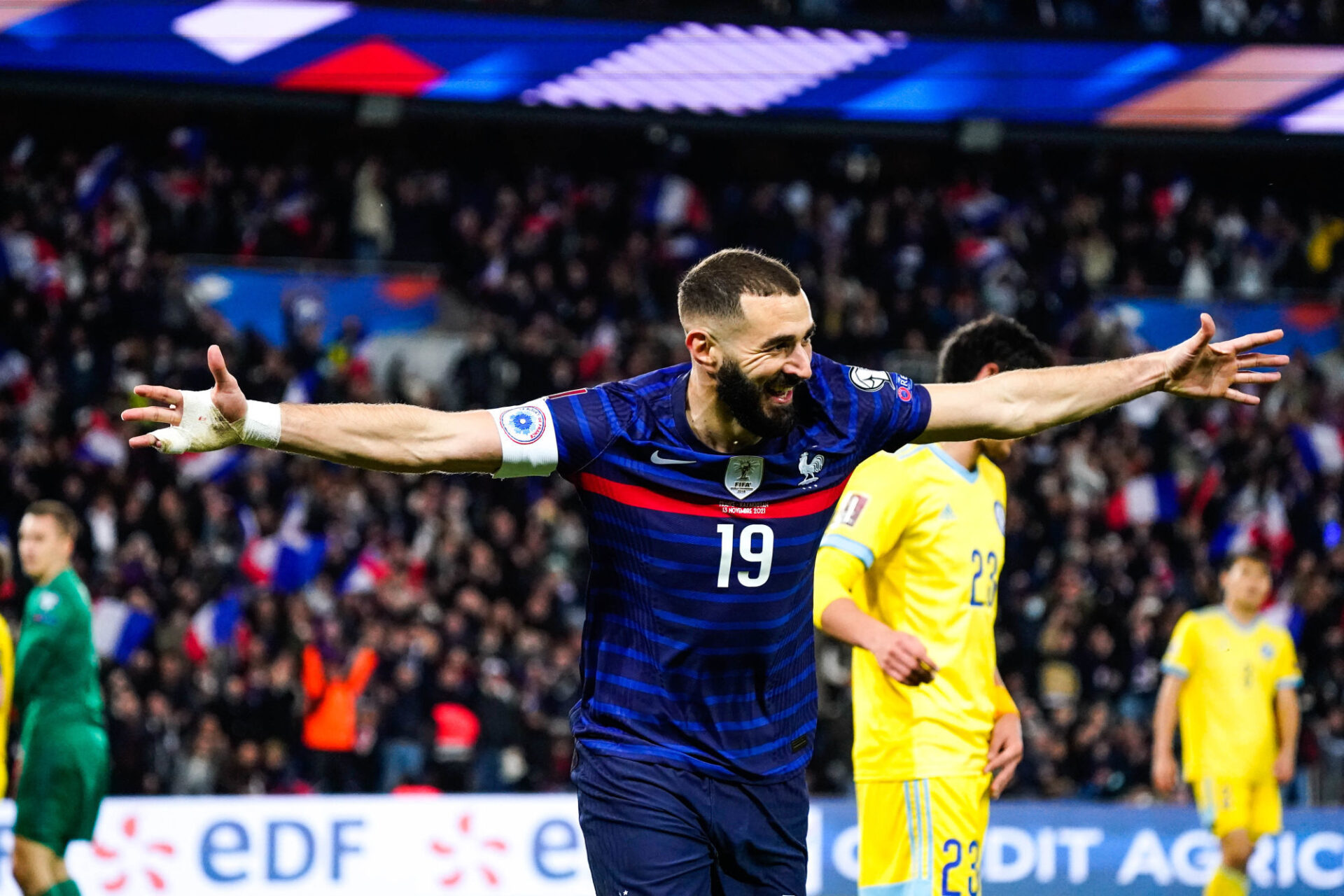 Karim Benzema, c'est 9 buts en 13 matchs depuis son retour en équipe de France... Icon Sport