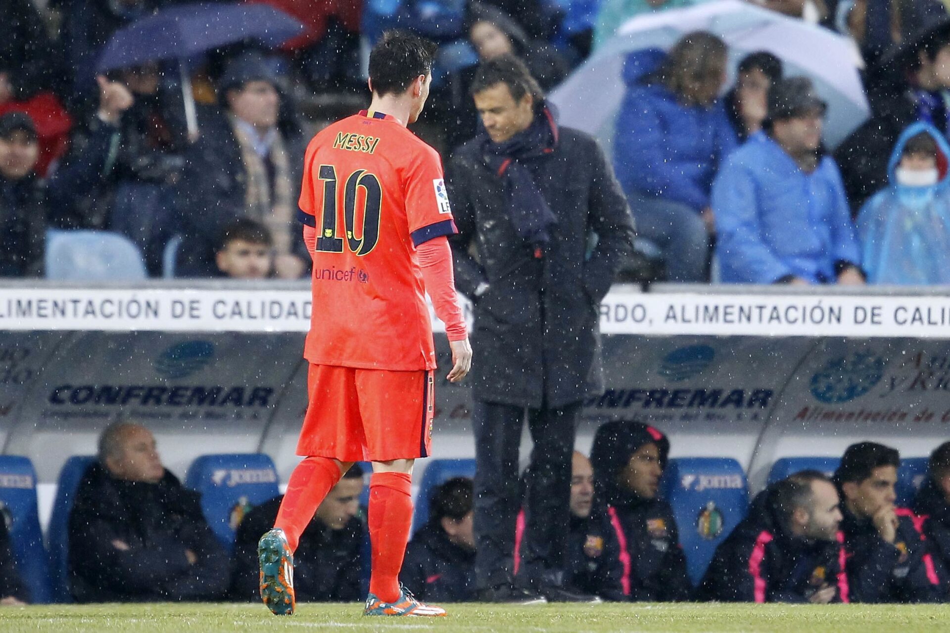 La relation entre Leo Messi et Luis Enrique n'a pas toujours été optimale lors du passage de l'Espagnol au Barça. Icon Sport
