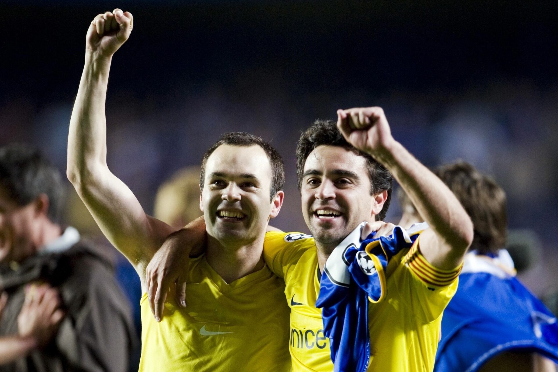 Andres Iniesta et Xavi sous le maillot du Barça en 2009 (iconsport)
