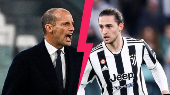 Massimilano Allegri, l'entraîneur de la Juventus, a mis la pression à son milieu français Adrien Rabiot. Icon Sport