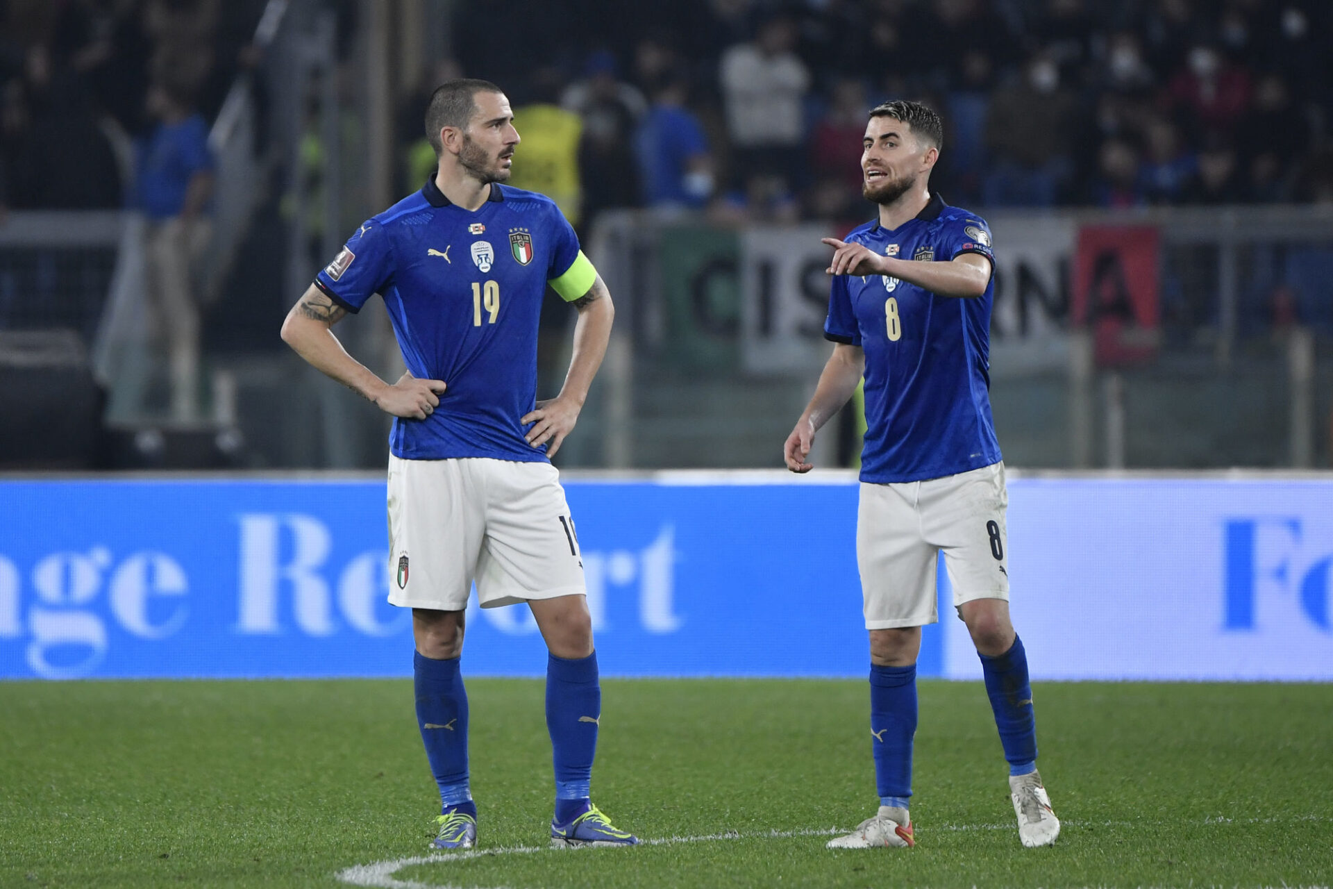 Leonardo Bonucci (&agrave; gauche) avec l'Italie. Icon Sport