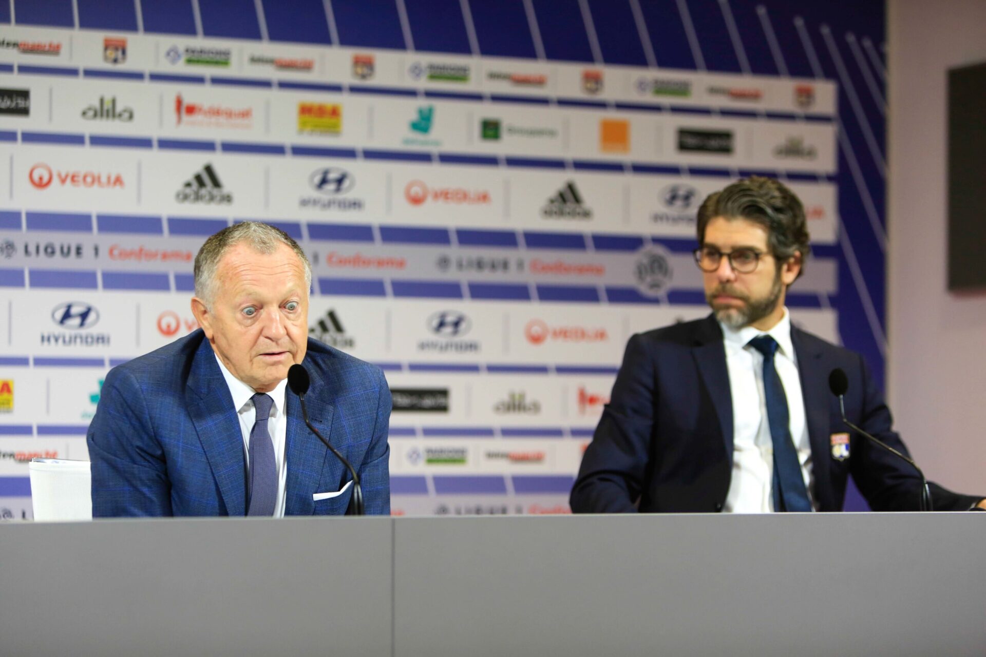 Jean-Michel Aulas et Juninho (IconSport)