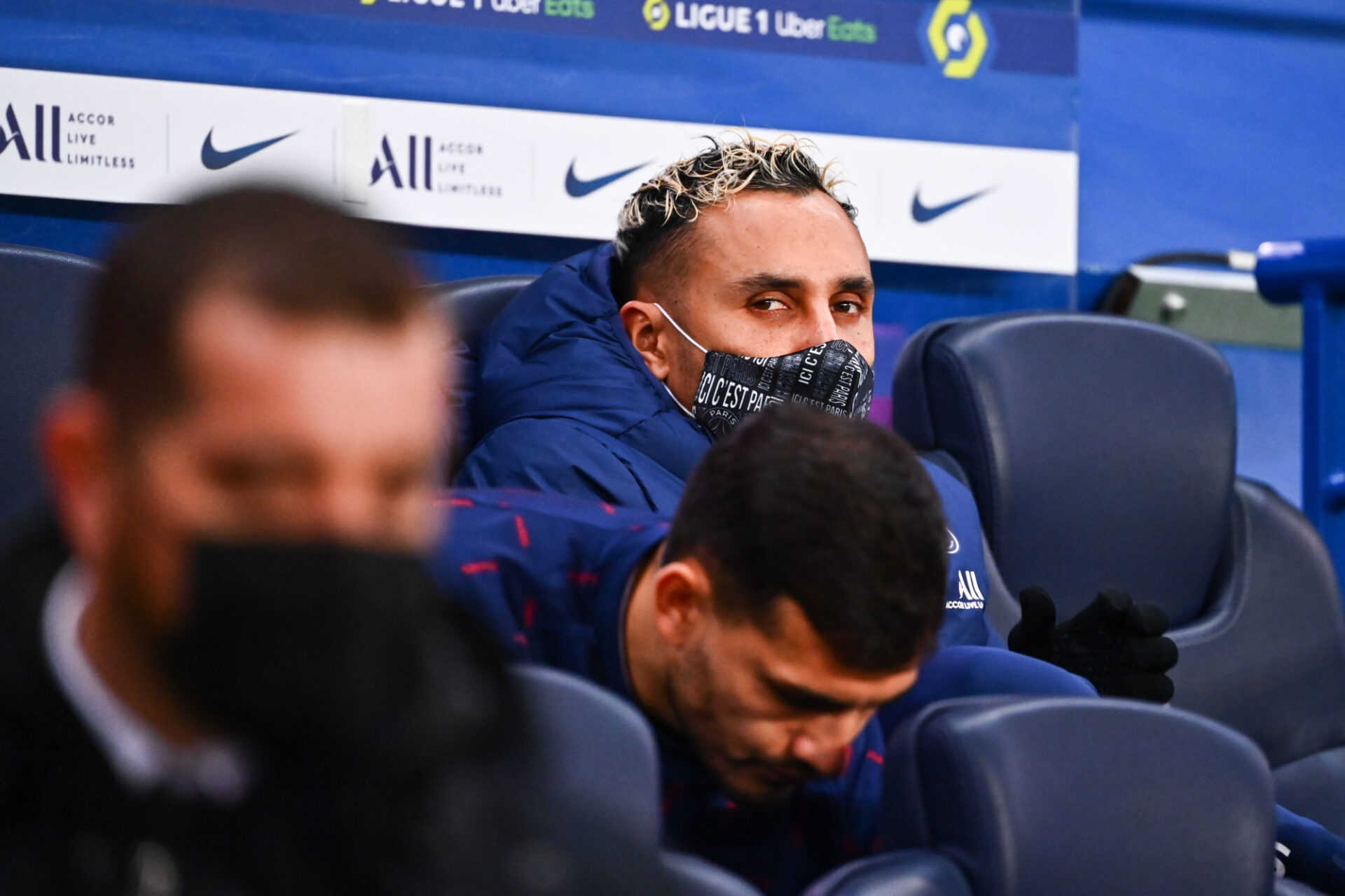 Keylor Navas était remplaçant pour la réception de Monaco dimanche soir, 12/12/2021. (@iconsport) Keylor Navas était remplaçant pour la réception de Monaco dimanche soir, 12/12/2021. (@iconsport)