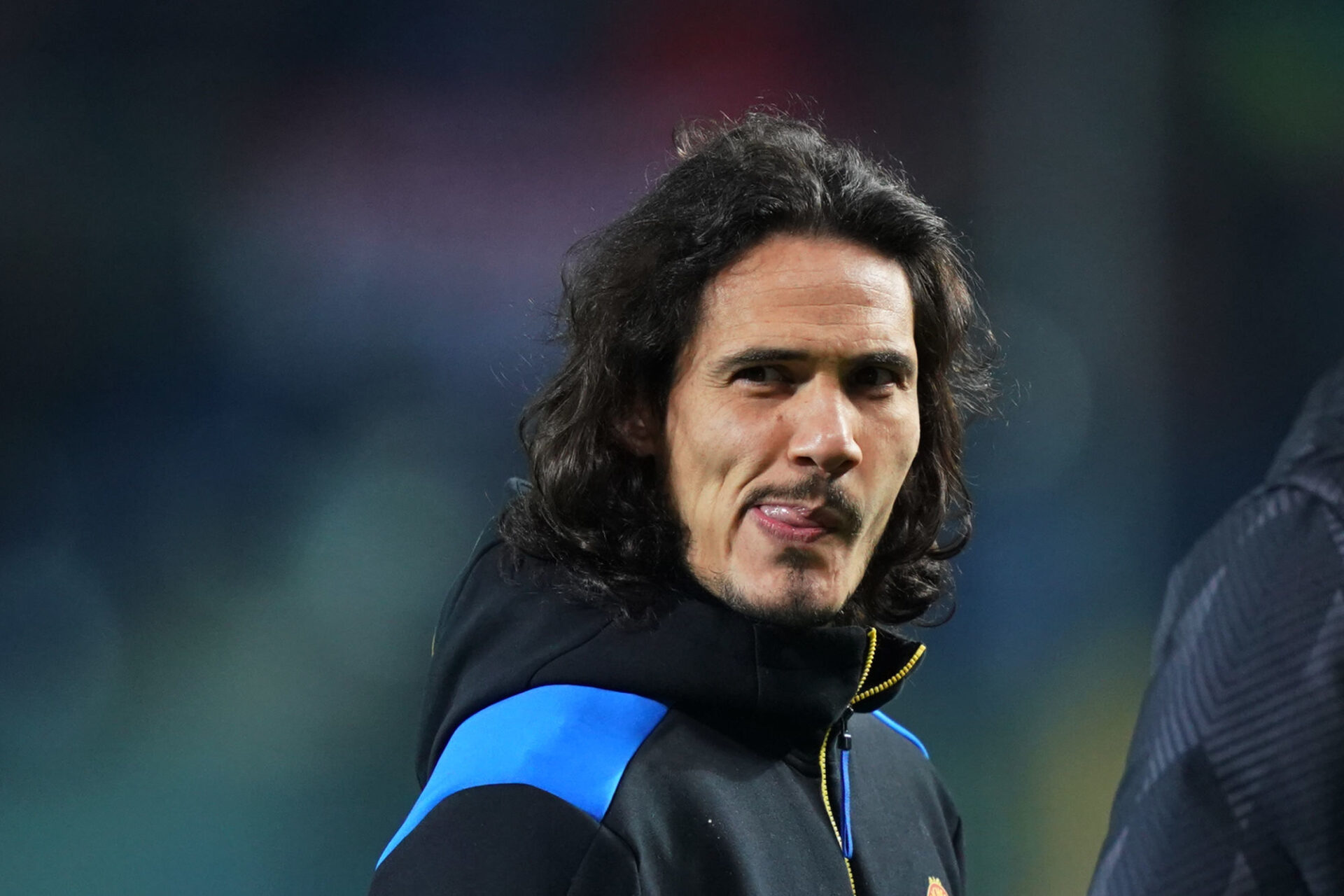 Edinson Cavani est barr&eacute; par Cristiano Ronaldo &agrave; Manchester United. Icon Sport