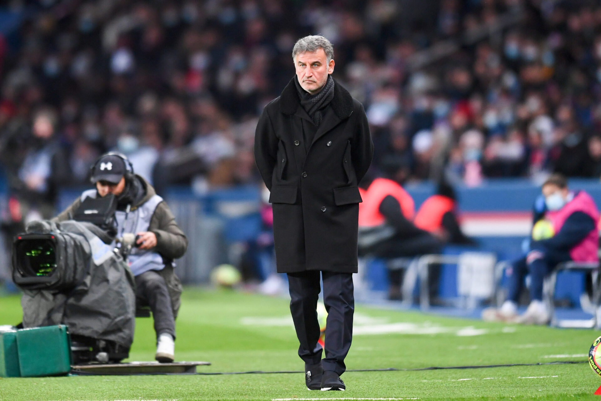 Christophe Galtier sur le banc de Nice lors du match face au PSG (iconsport)