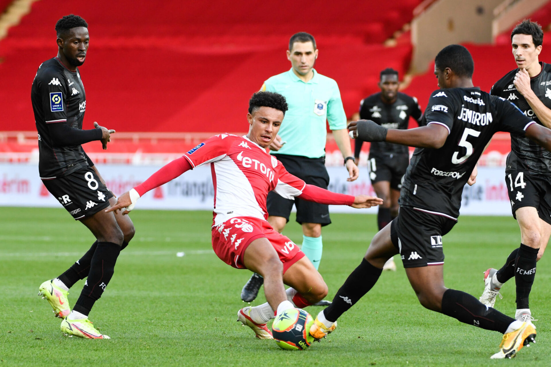 Sofiane Diop a ouvert le score pour Monaco face au FC Metz de Jemerson. Icon Sport Sofiane Diop a ouvert le score pour Monaco face au FC Metz de Jemerson. Icon Sport