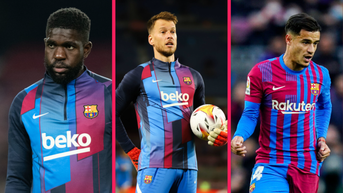 Samuel Umtiti, Neto et Philippe Coutinho sont pouss&eacute;s vers la sortie. Icon Sport
