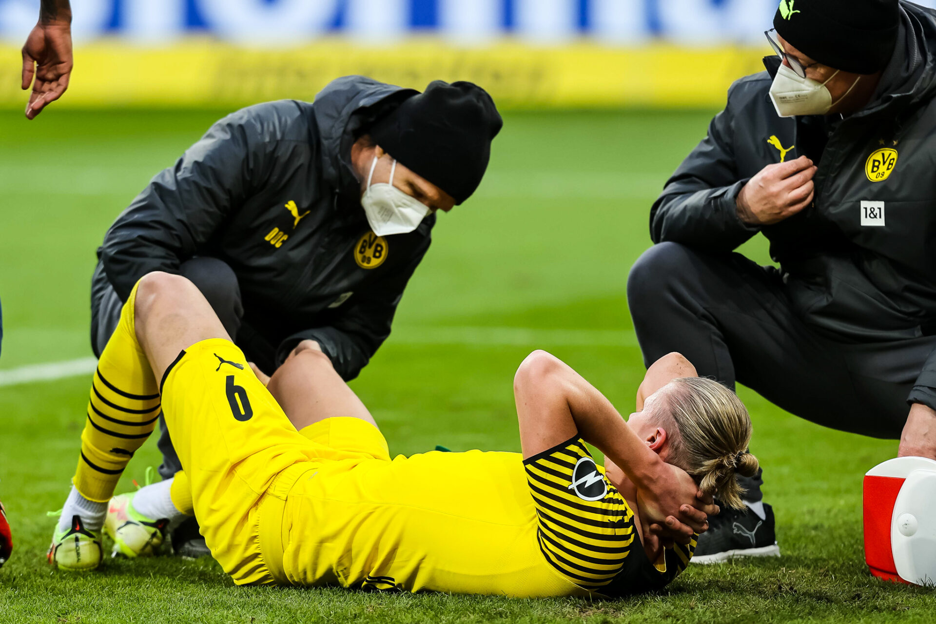 Buteur contre Hoffenheim, Erling Haaland a &eacute;t&eacute; contraint de c&eacute;der sa place en deuxi&egrave;me mi-temps (iconsport)