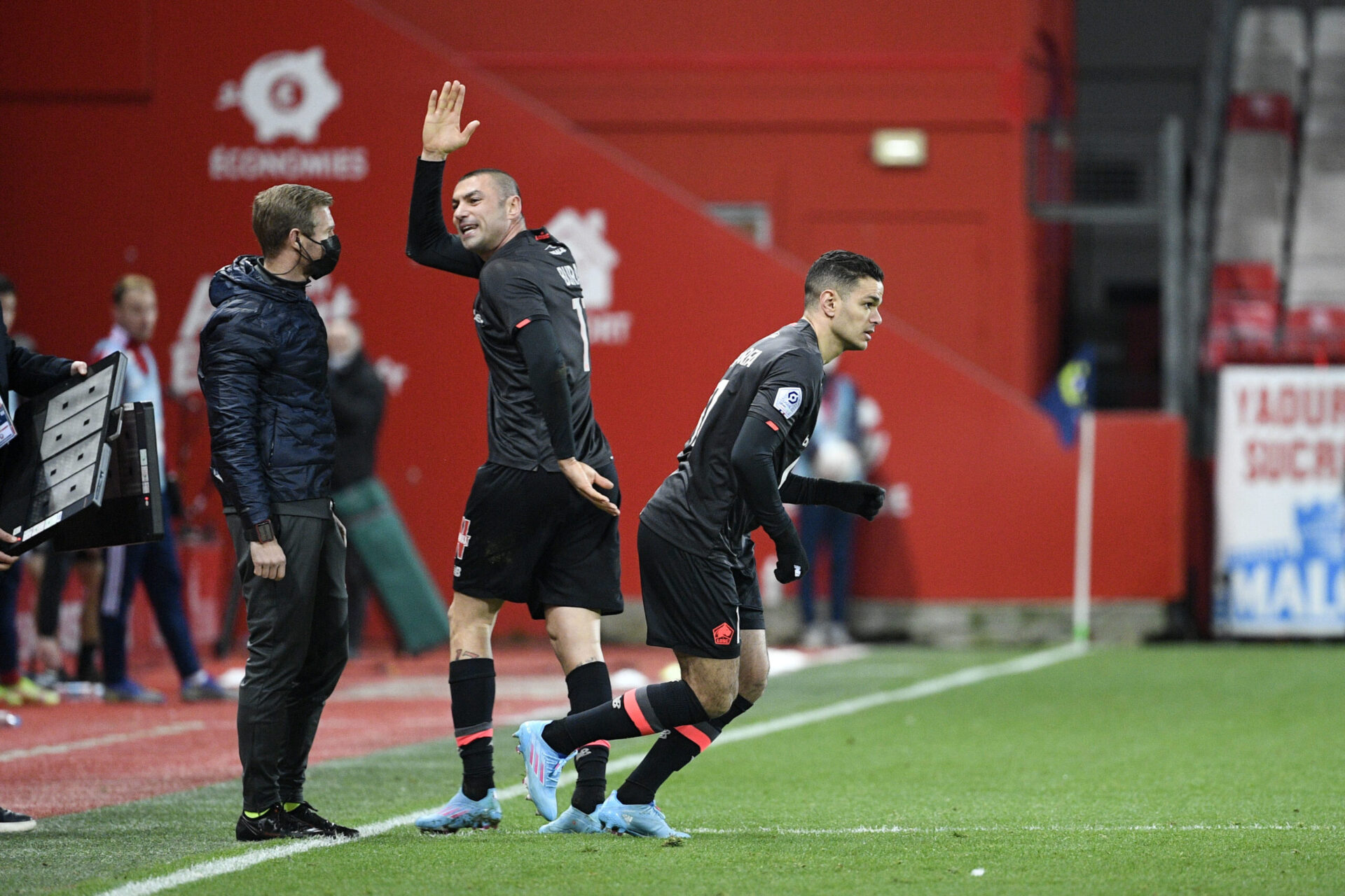 Jonathan David et les Lillois, battus par le Stade Brestois lors de la 22&egrave;me journ&eacute;e de Ligue 1. Icon Sport