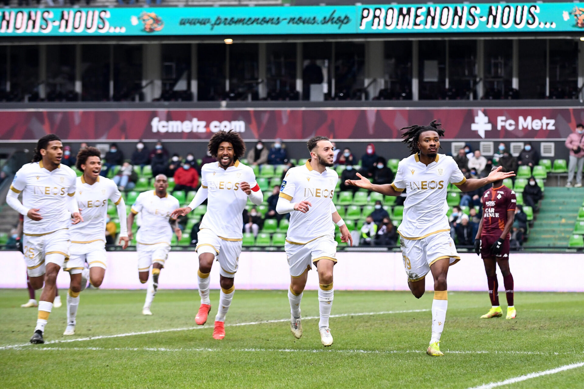 Nice s'est imposé à Metz grâce à des buts de Thuram et Gouiri. Icon Sport Nice s'est imposé à Metz grâce à des buts de Thuram et Gouiri. Icon Sport