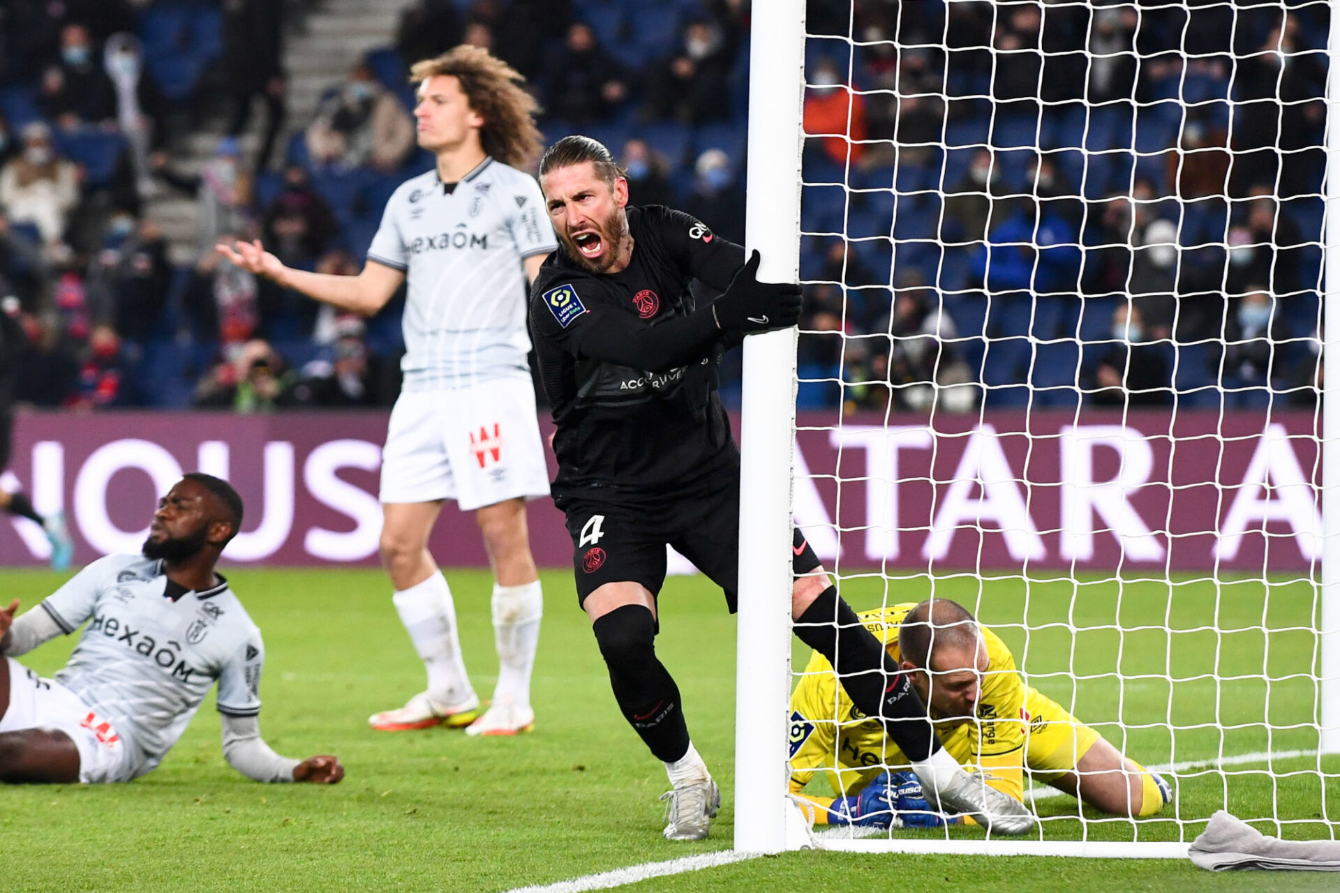 Sergio Ramos a inscrit un but face &agrave; Reims en Ligue 1. (Icon Sport)
