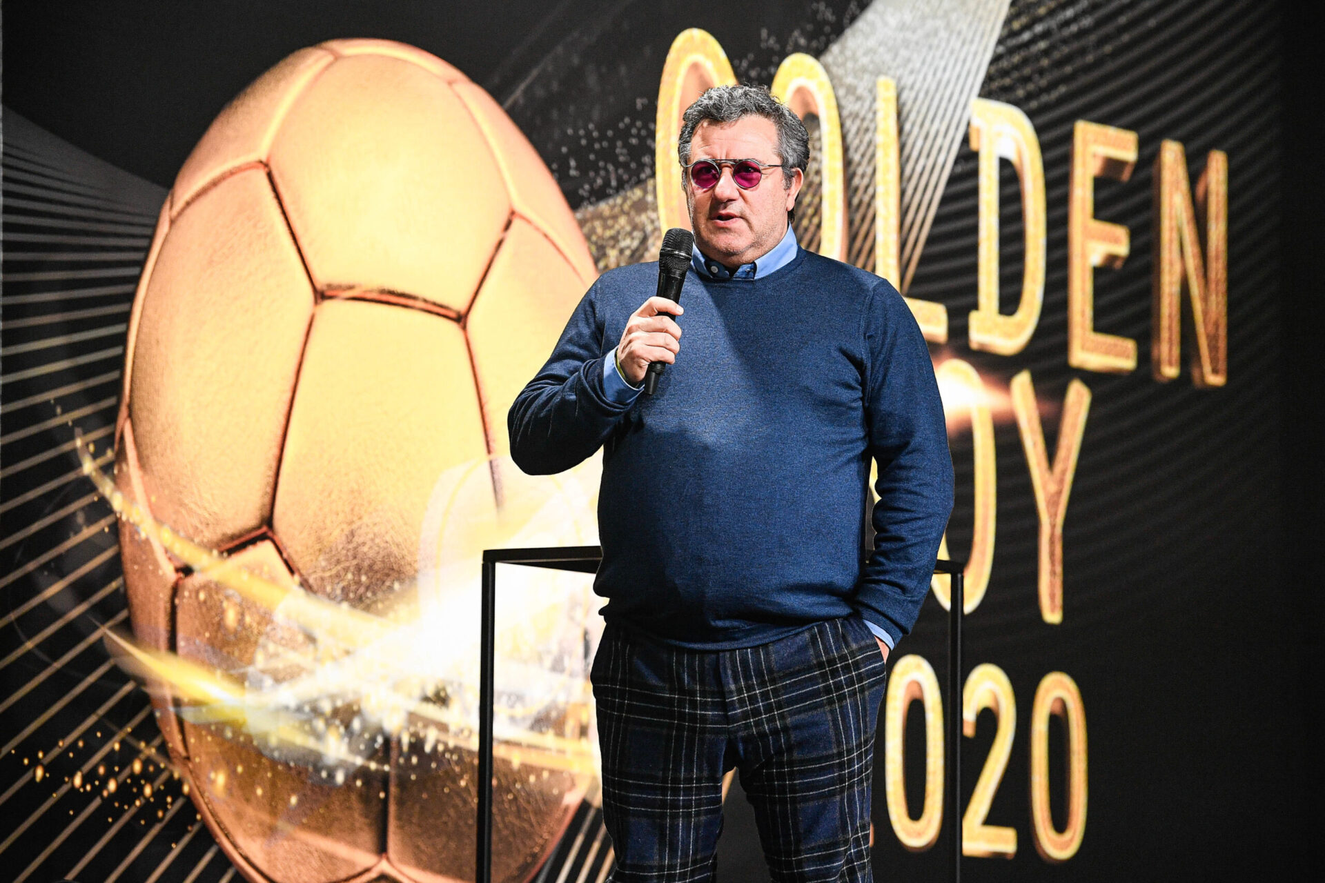 Mino Raiola, agent d'Erling Haaland, lors de la cérémonie du Golden Boy 2021, à Turin. Icon Sport Mino Raiola, agent d'Erling Haaland, lors de la cérémonie du Golden Boy 2021, à Turin. Icon Sport