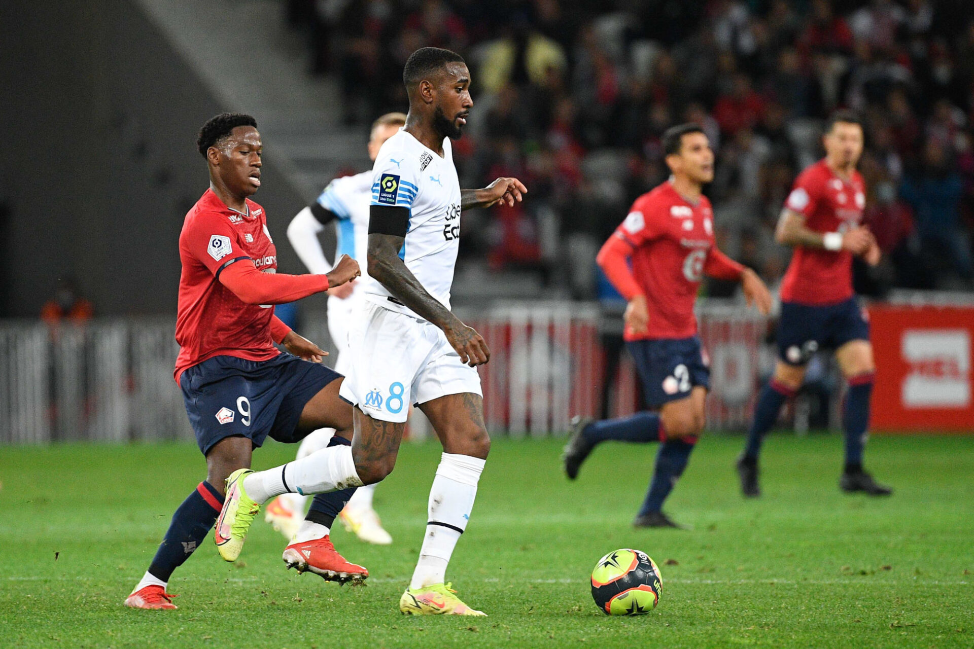 Jonathan David cherchera &agrave; marquer avec le LOSC contre l'OM de Gerson. Icon Sport