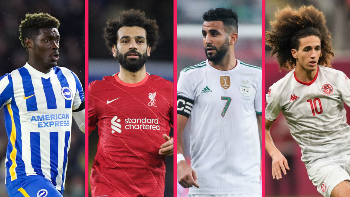 Yves Bissouma (Mali), Mohamed Salah (Egypte), Riyad Mahrez (Algérie) et Hannibal Mejbri (Tunisie) devraient animer cette CAN 2022. Icon Sport