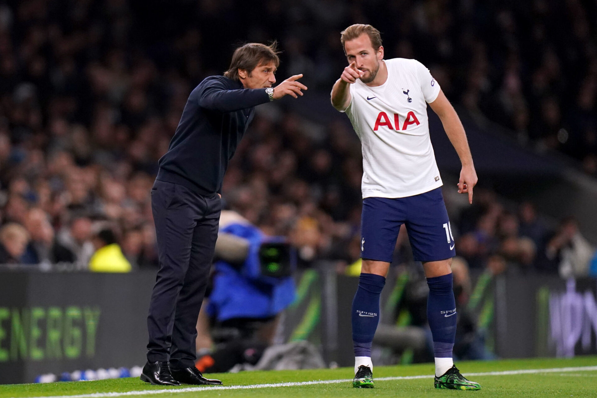 Antonio Conte avec son buteur vedette, Harry Kane. Icon Sport
