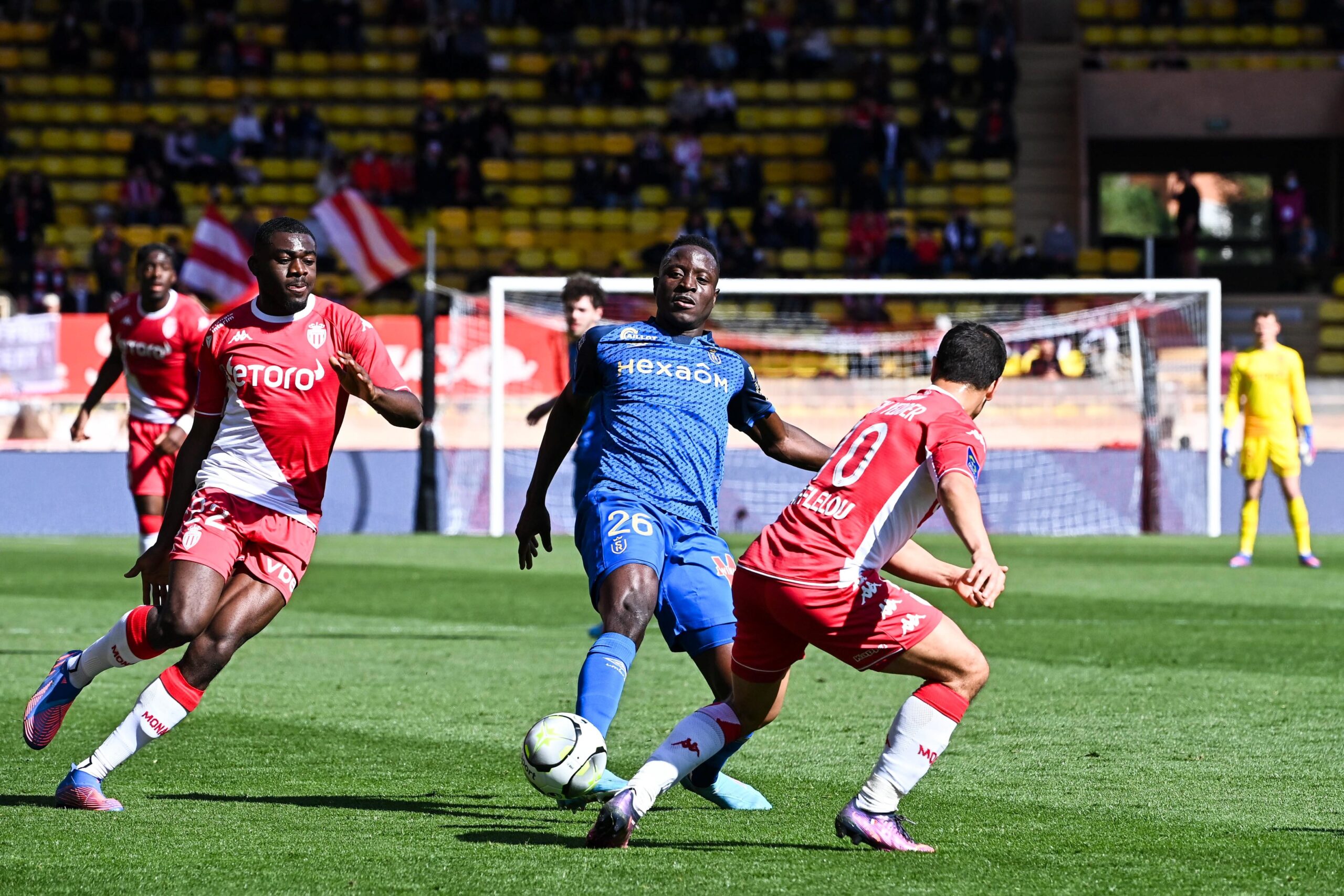 Le Stade de Reims crée la surprise et s'impose au Louis II contre l'AS Monaco. Icon Sport