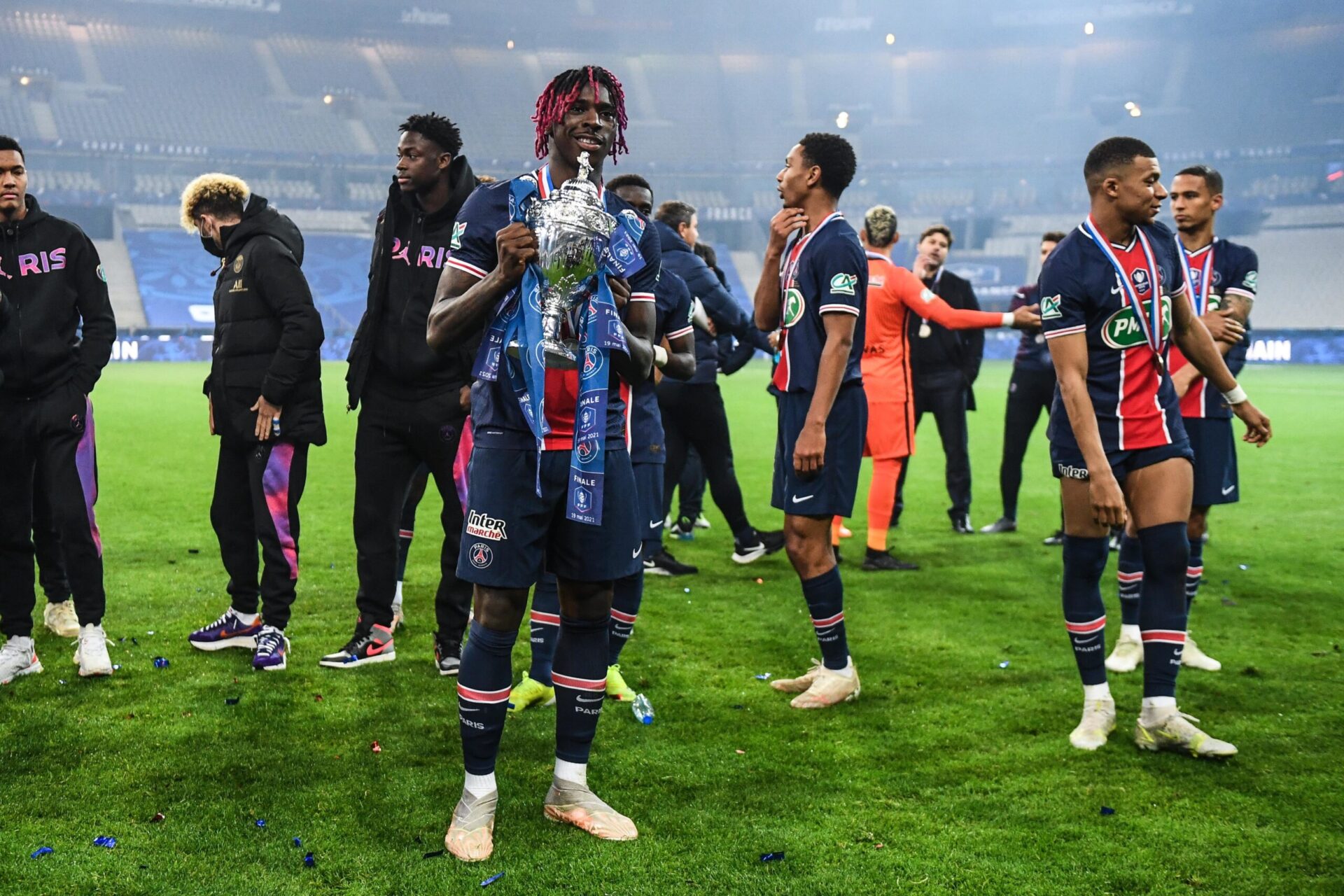 Moise Kean a remport&eacute; la Coupe de France 2021 avec le PSG (Icon Sport)