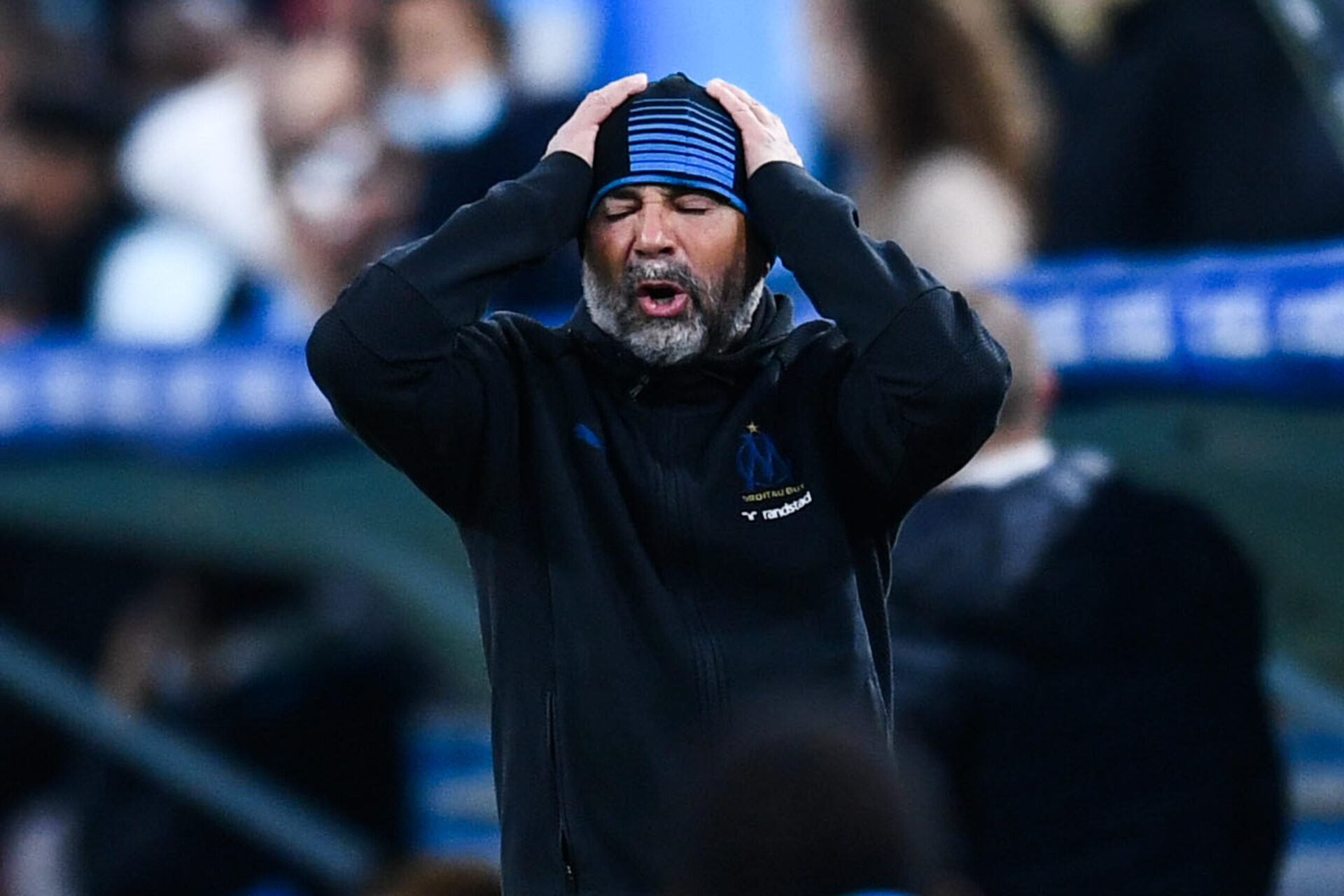 Jorge Sampaoli n'&eacute;tait pas pleinement satisfait apr&egrave;s la victoire de l'OM face au Qarabag FK (Icon Sport)