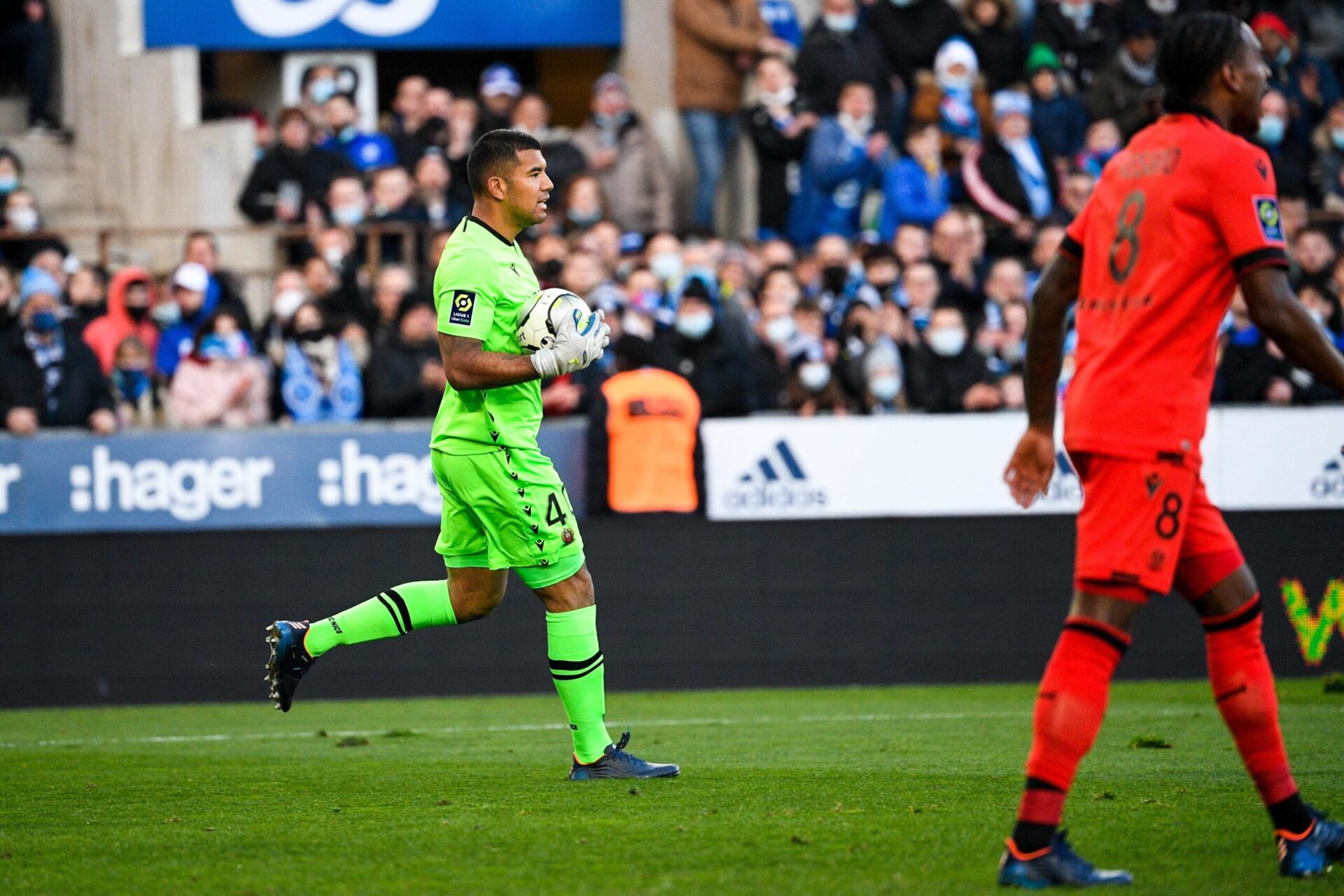 Walter Benitez, le gardien de but de Nice, a réalisé un arrêt de grande classe en première période / Icon sport Walter Benitez, le gardien de but de Nice, a réalisé un arrêt de grande classe en première période / Icon sport