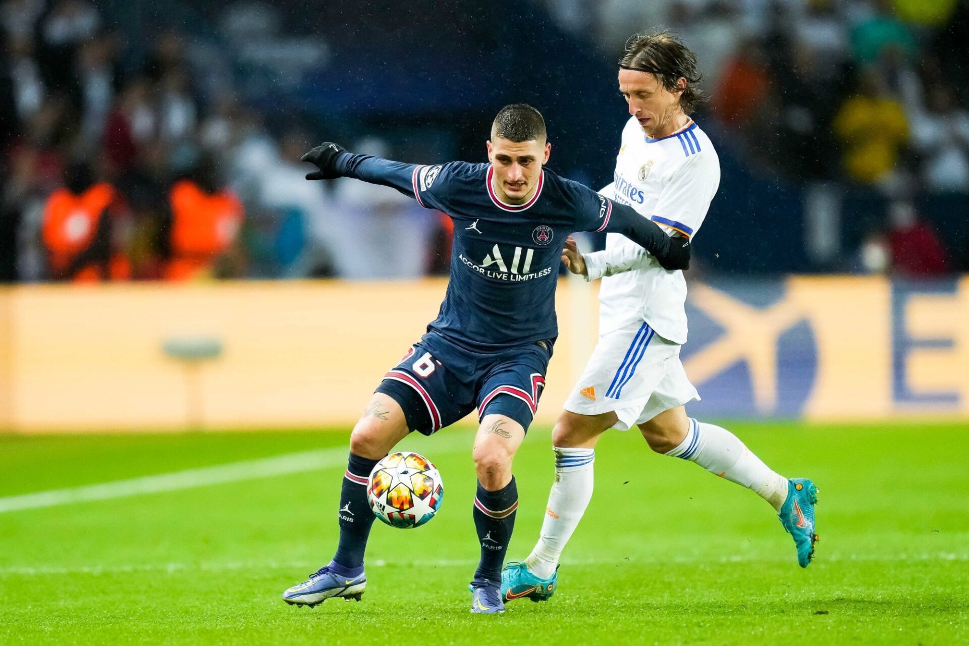 Marco Verratti avait offert une masterclass au Parc des Princes lors du match aller entre le PSG et le Real Madrid (iconsport) Marco Verratti avait offert une masterclass au Parc des Princes lors du match aller entre le PSG et le Real Madrid (iconsport)