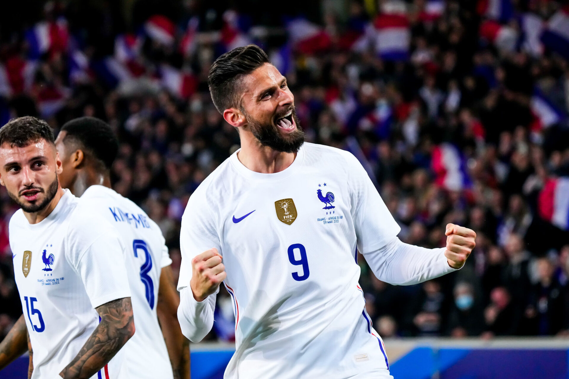 Olivier Giroud inscrit son 48&egrave;me but en &eacute;quipe de France, soit 3 de moins que Thierry Henry (iconsport)