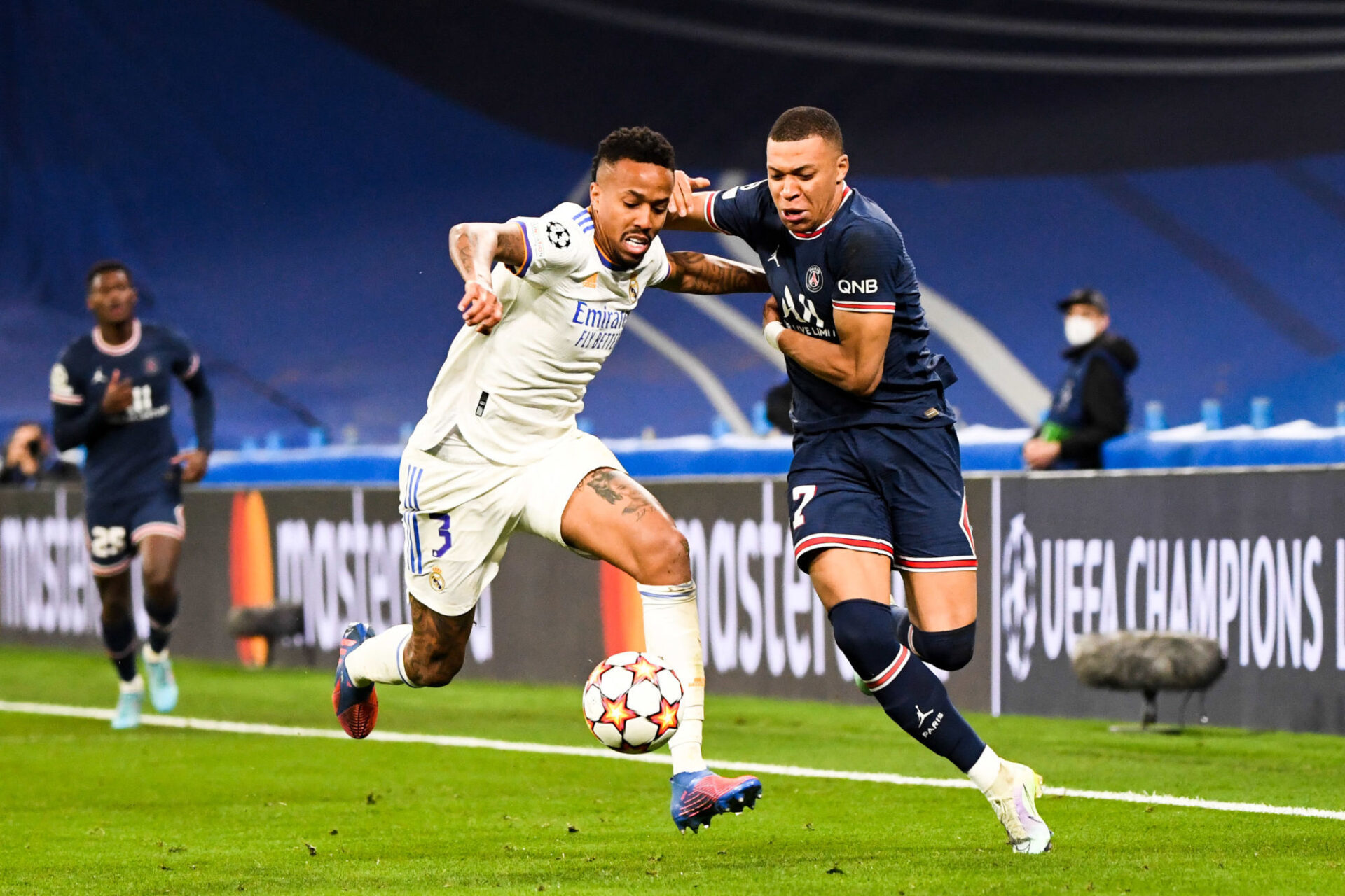 Mbapp&eacute; a montr&eacute; de belles choses lors des deux rencontres face au Real Madrid / Icon Sport   