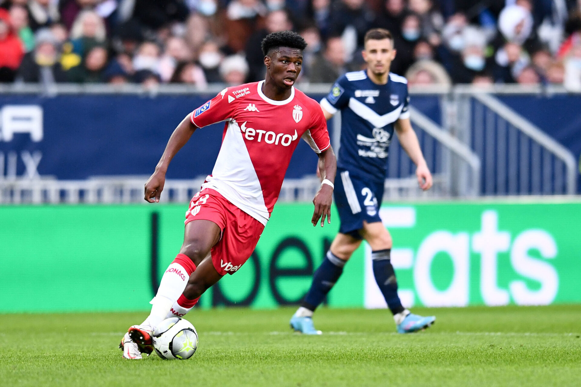 Aur&eacute;lien Tchouam&eacute;ni, joueur de l'AS Monaco, est l'un des grands espoirs du football fran&ccedil;ais / Icon sport