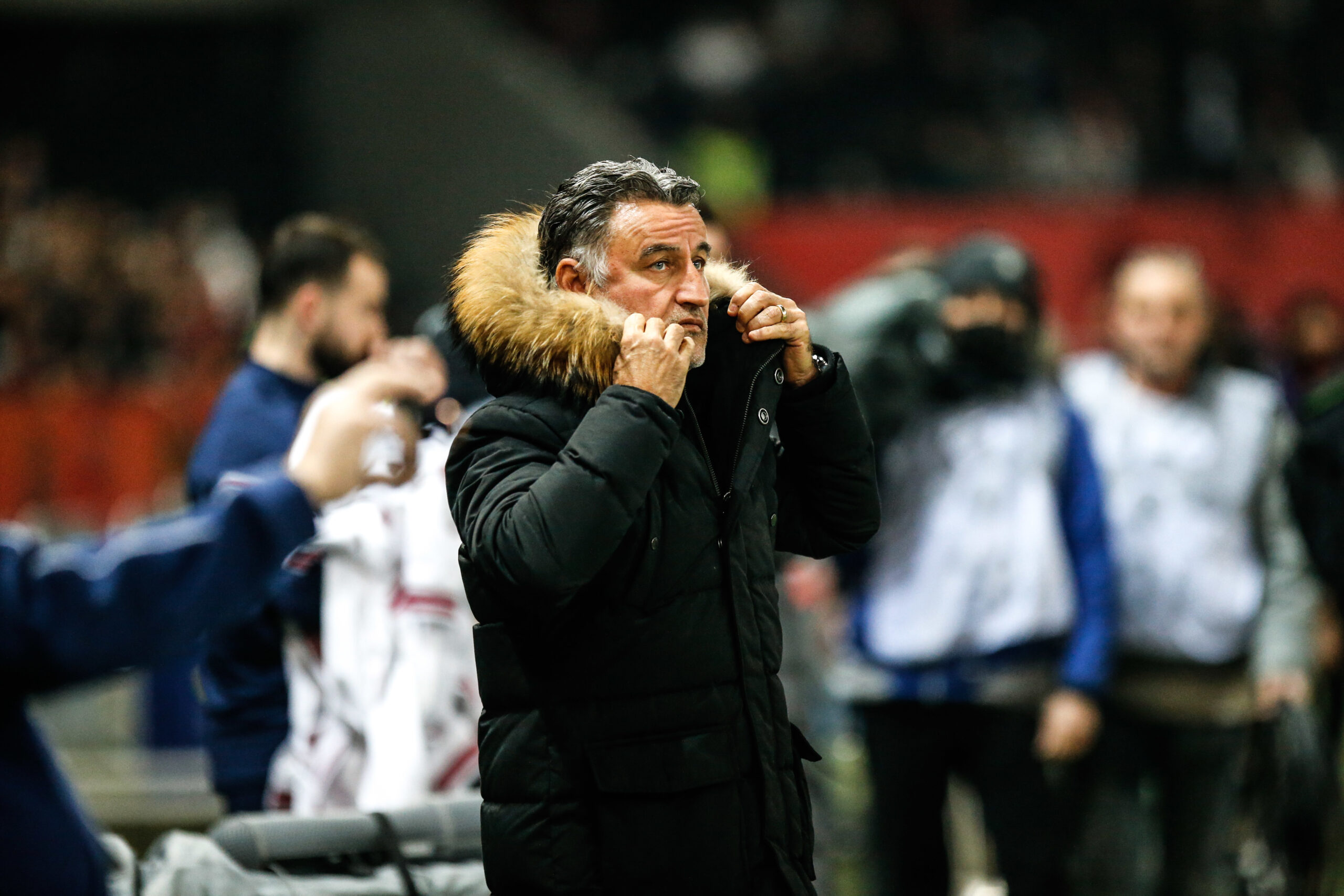 Christophe Galtier est ravi de la prestation de ses joueurs face au PSG. / Icon Sport