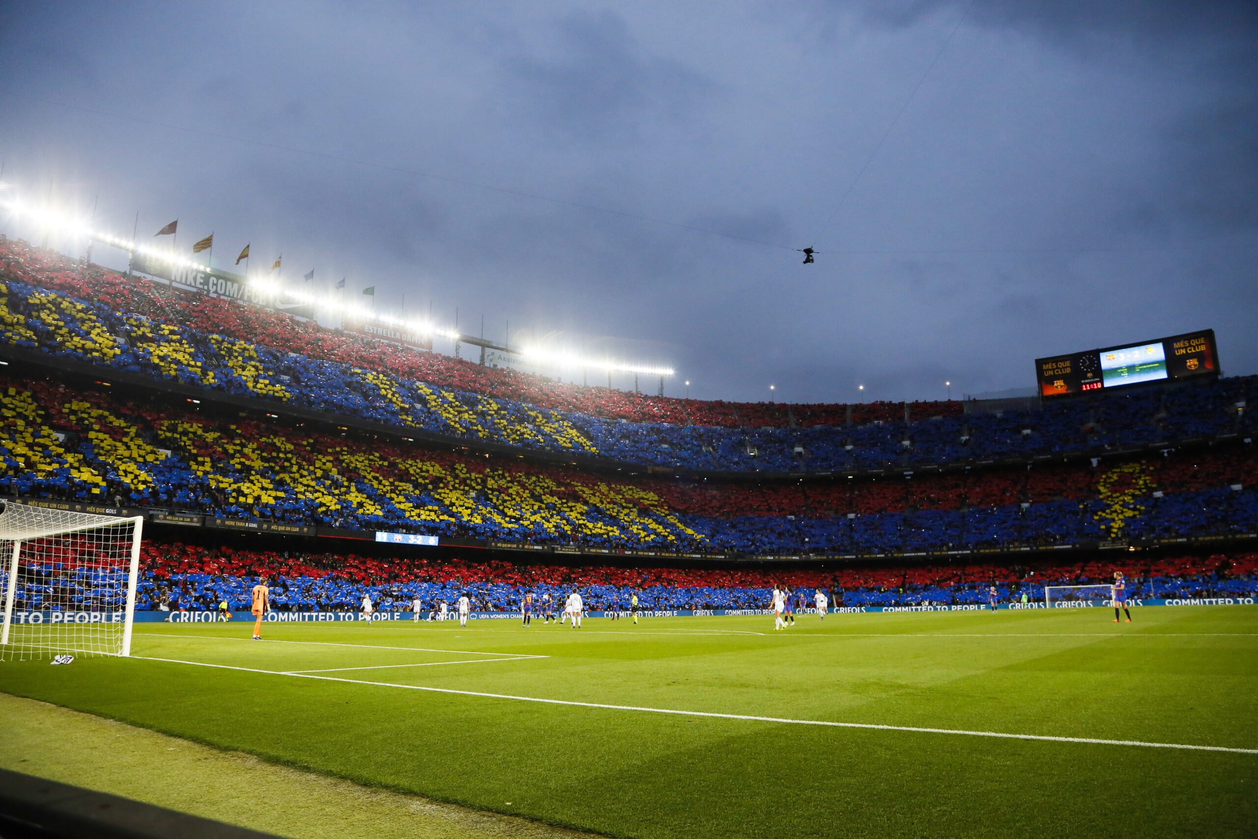 Le record d'affluence pour un match de football féminin a été battu au Camp Nou lors du match de Ligue des champions entre le Barça et le Real Madrid. Icon Sport