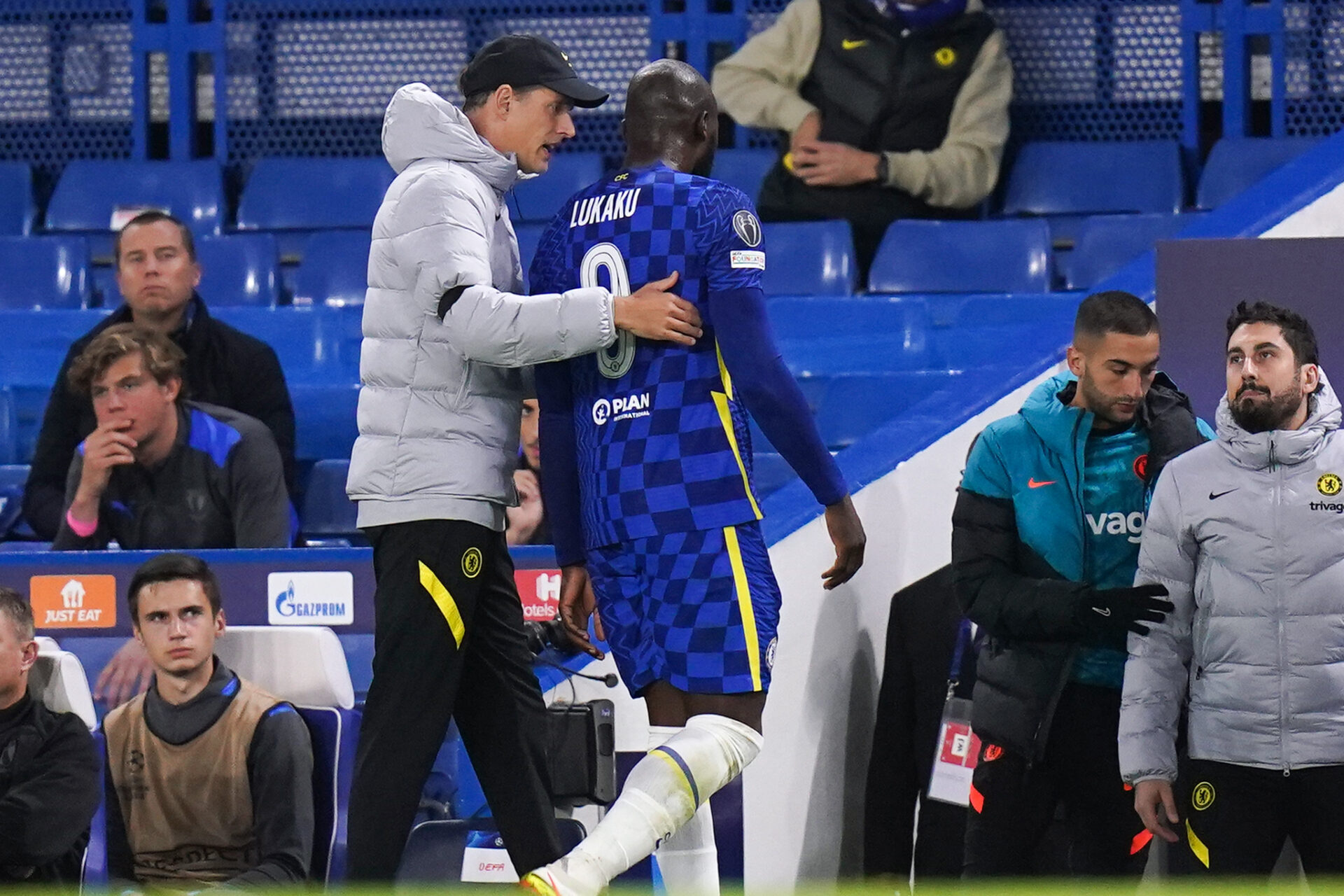 Thomas Tuchel et Romelu Lukaku avec les couleurs de Chelsea. (Icon Sport)
