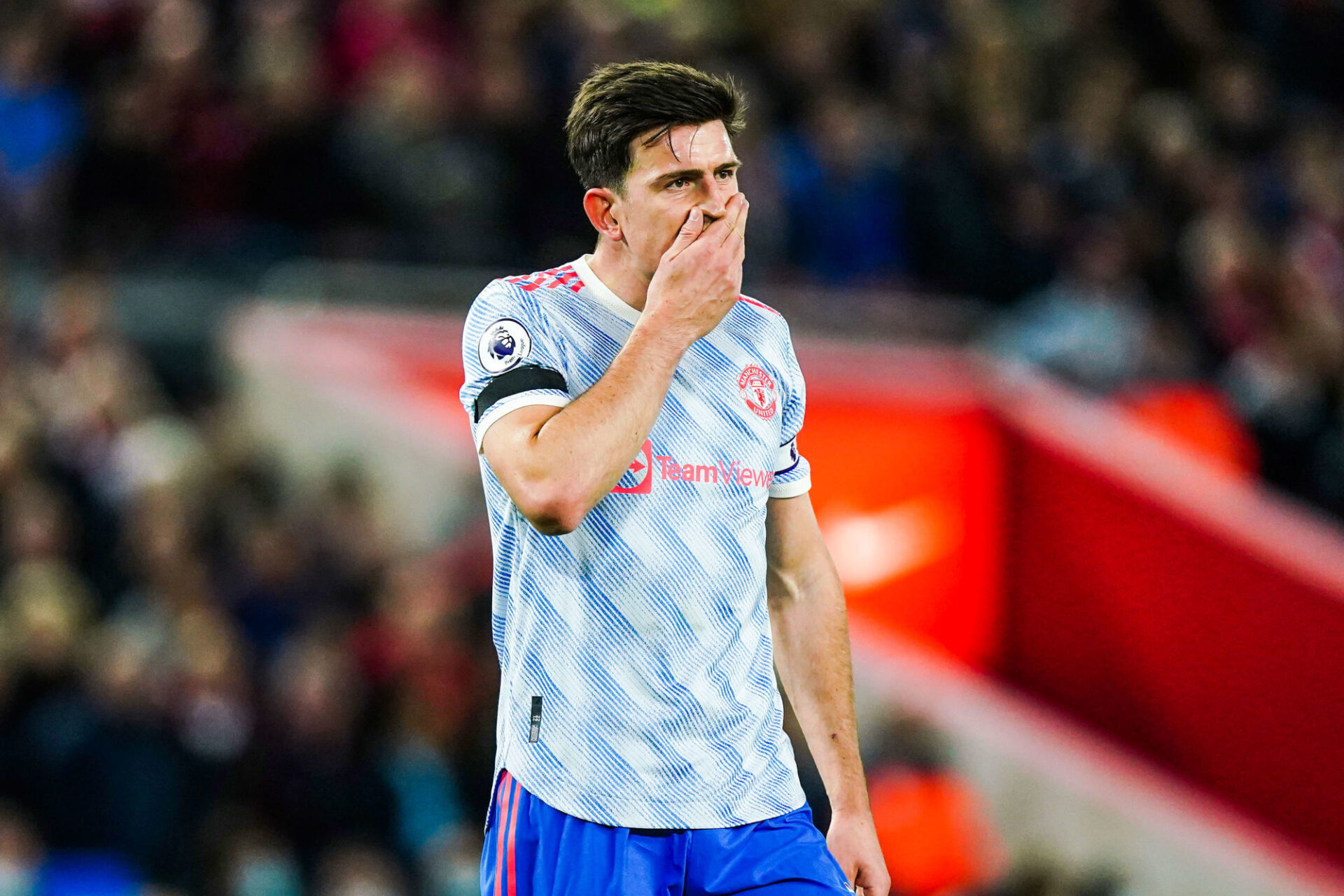 Harry Maguire vit un cauchemar à Manchester United. Icon Sport Harry Maguire vit un cauchemar à Manchester United. Icon Sport