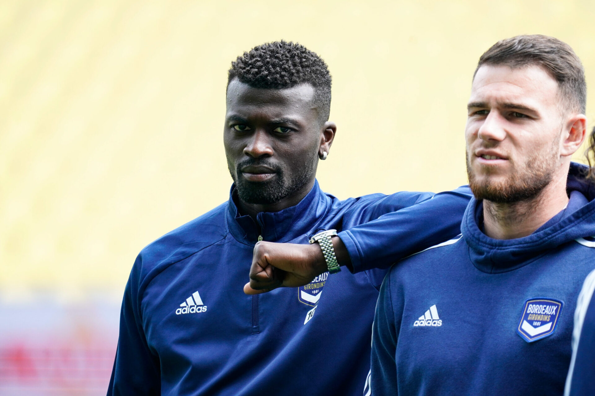 M'Baye Niang et Ga&euml;tan Poussin, sous les couleurs des Girondins de Bordeaux. Icon Sport