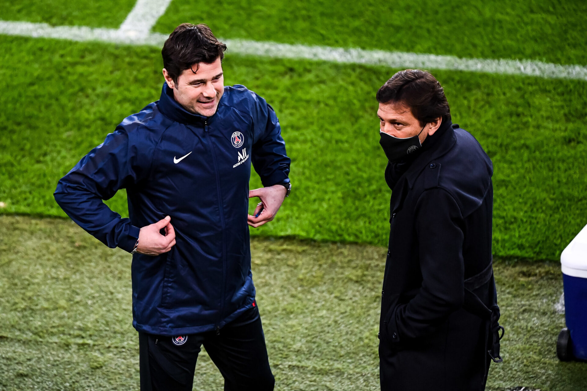 Mauricio Pochettino et Leonardo au PSG / Icon Sport