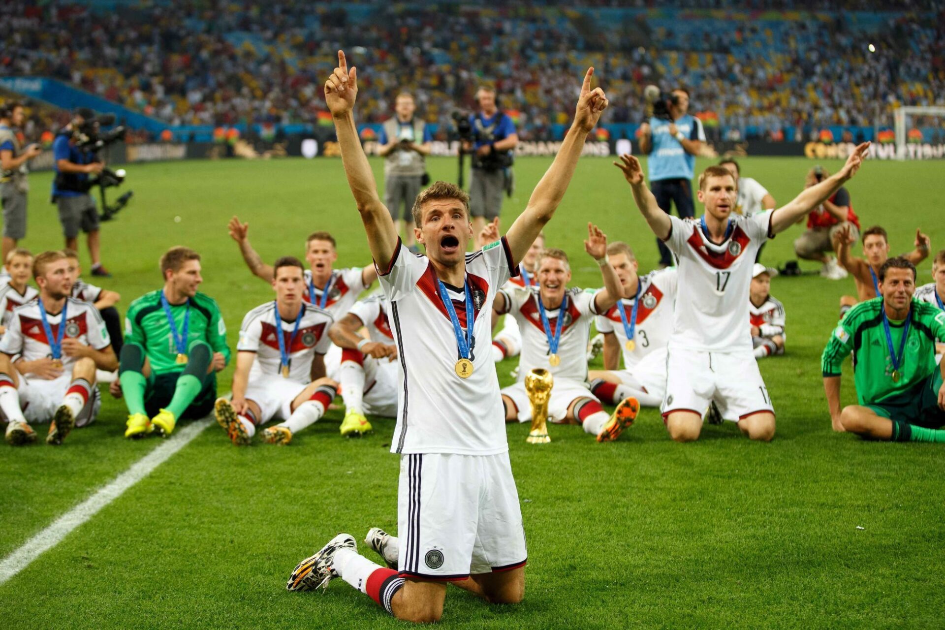 Thomas Müller est champion du monde 2014 avec l'Allemagne. (Icon Sport) Thomas Müller est champion du monde 2014 avec l'Allemagne. (Icon Sport)