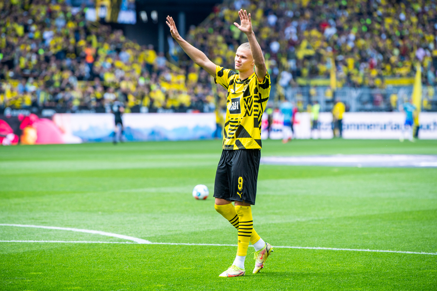 Erling Haaland a joué ses dernières minutes sous les couleurs du Borussia Dortmund. Icon Sport Erling Haaland a joué ses dernières minutes sous les couleurs du Borussia Dortmund. Icon Sport