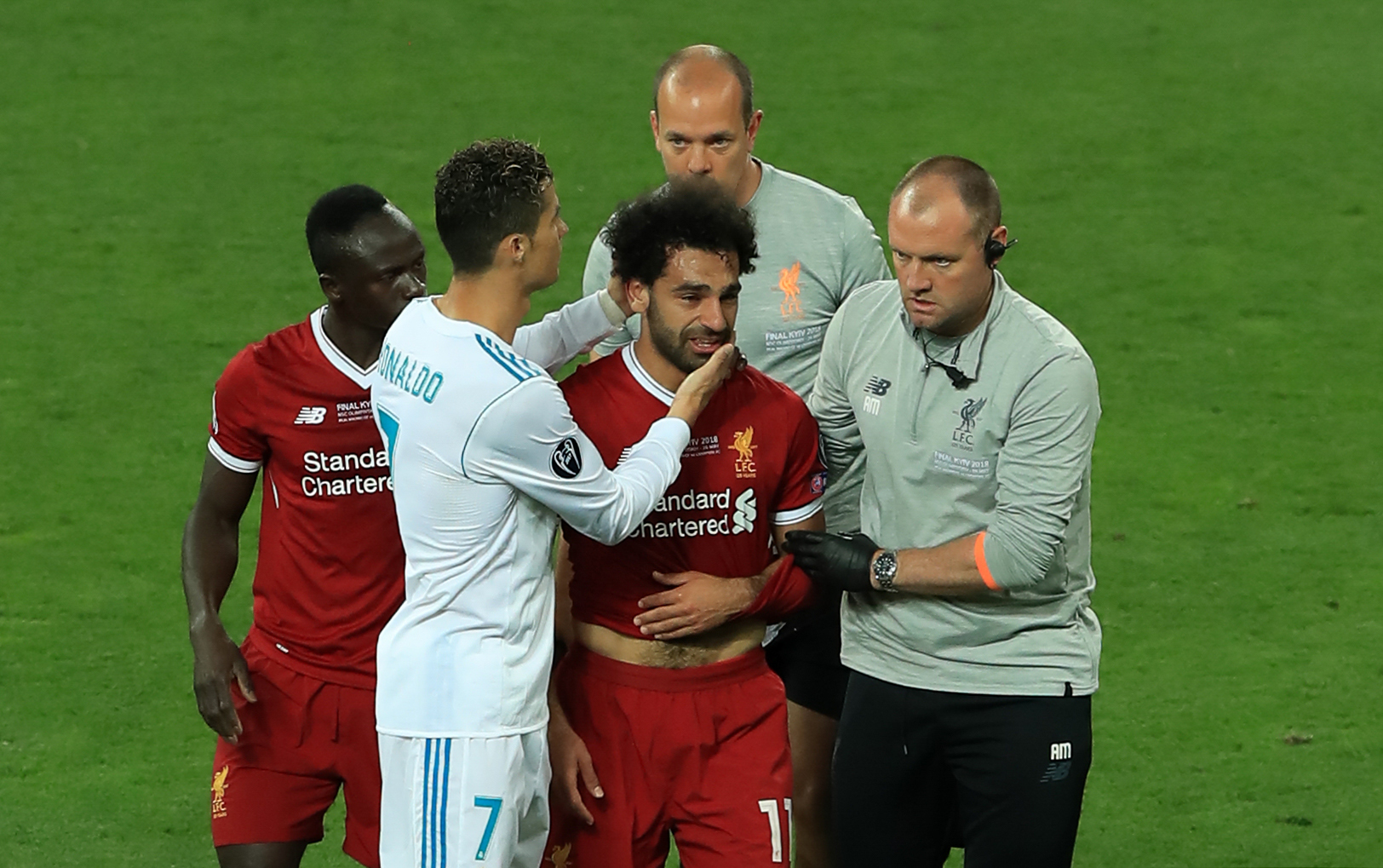 Salah avait d&ucirc; sortir pr&eacute;matur&eacute;ment lors de la finale de 2018 (iconsport)