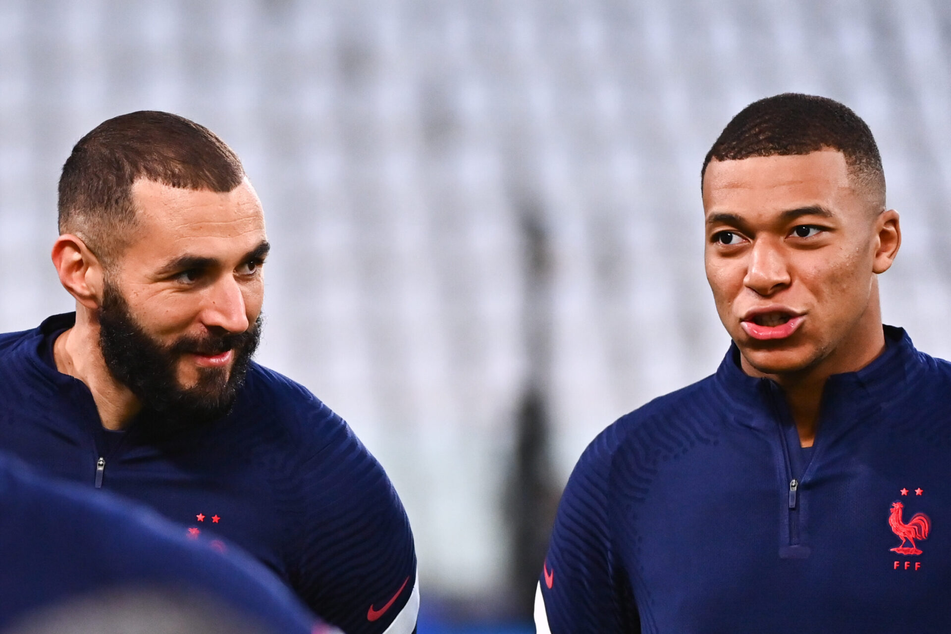 Mbappé et Benzema sous les couleurs de l'équipe de France (Icon Sport)
