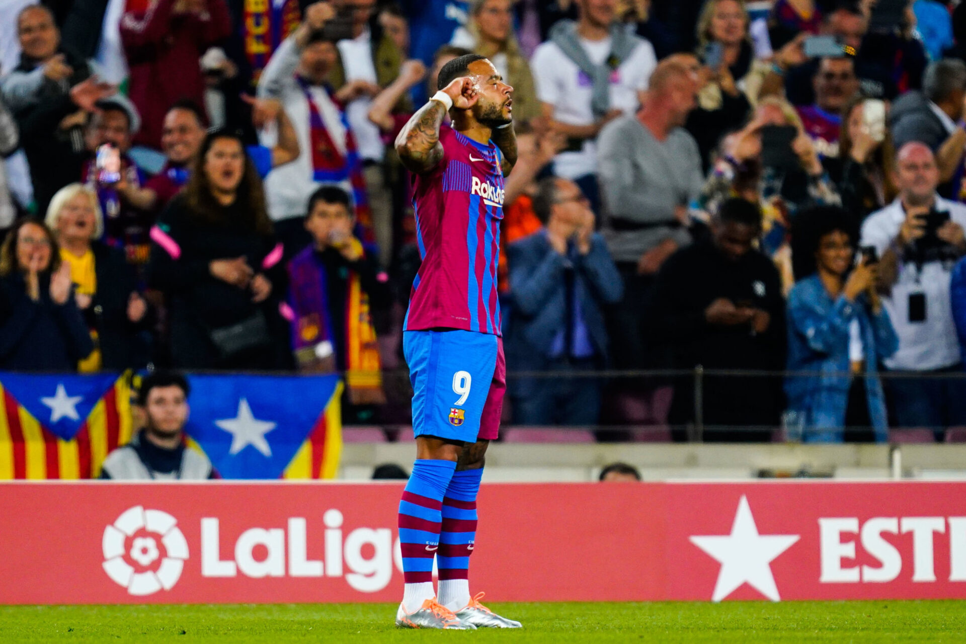Memphis Depay a inscrit son 11&egrave;me but de la saison en Liga dimanche face &agrave; Majorque (iconsport)