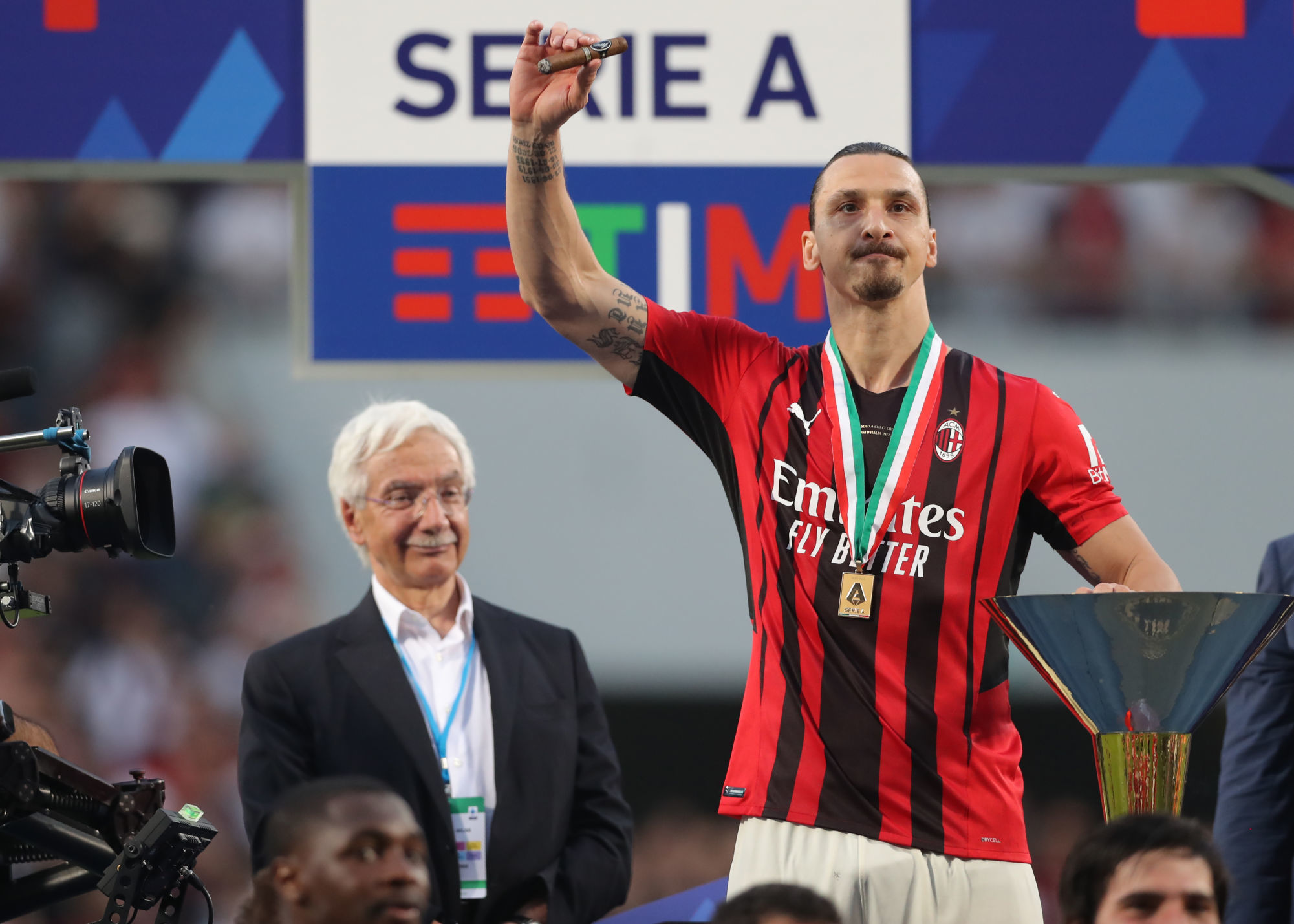 Zlatan Ibrahimovic a remporté son 5ème scudetto, le 2ème avec l'AC Milan (iconsport)
